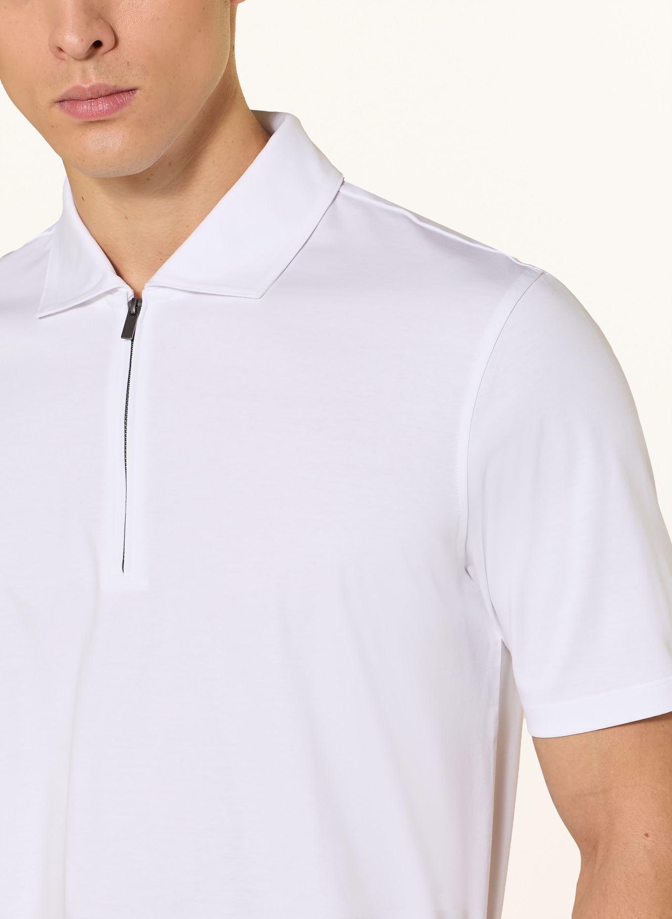 OLYMP SIGNATURE Strick-Poloshirt: WEISS