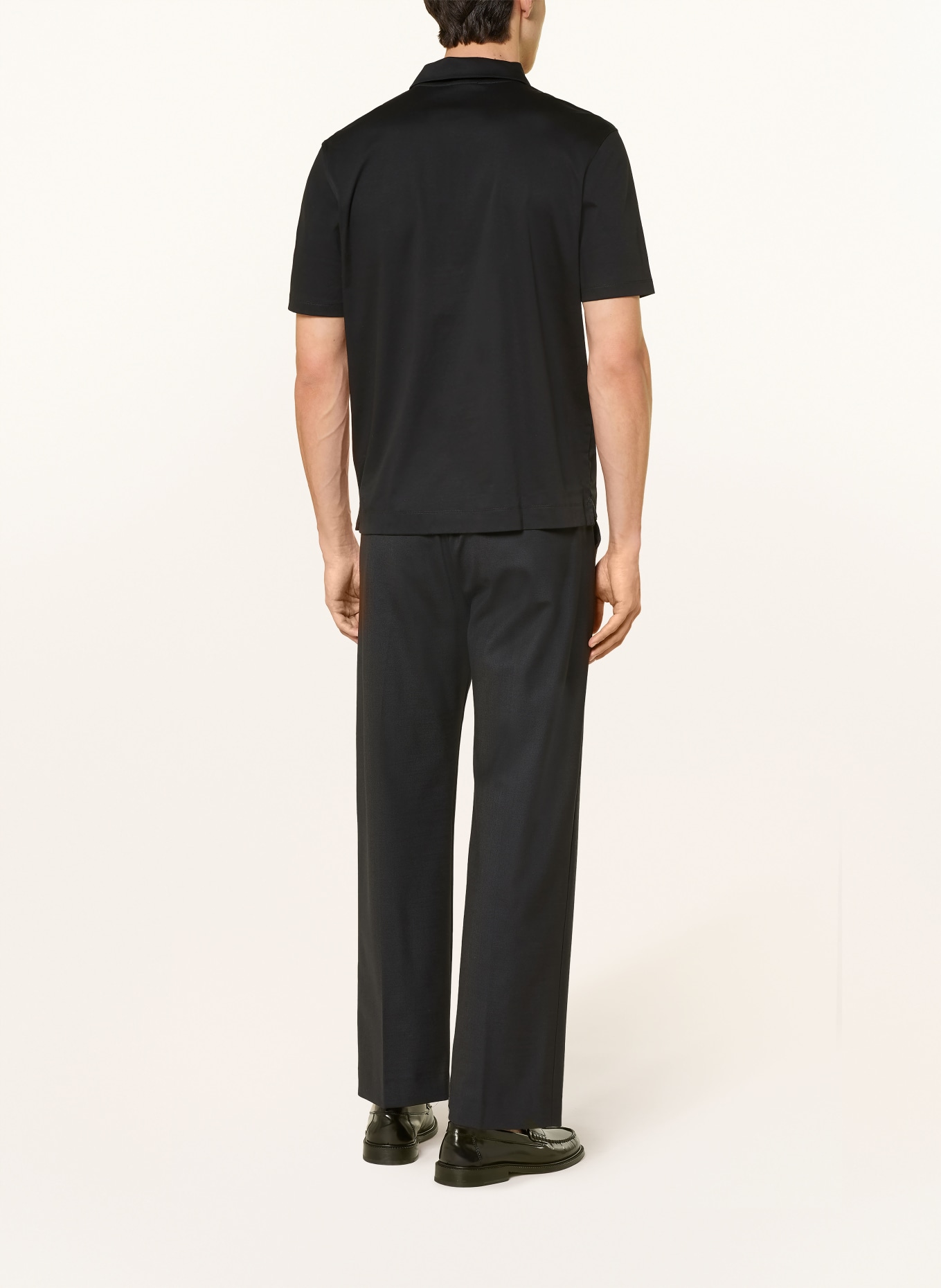 OLYMP SIGNATURE Strick-Poloshirt: SCHWARZ