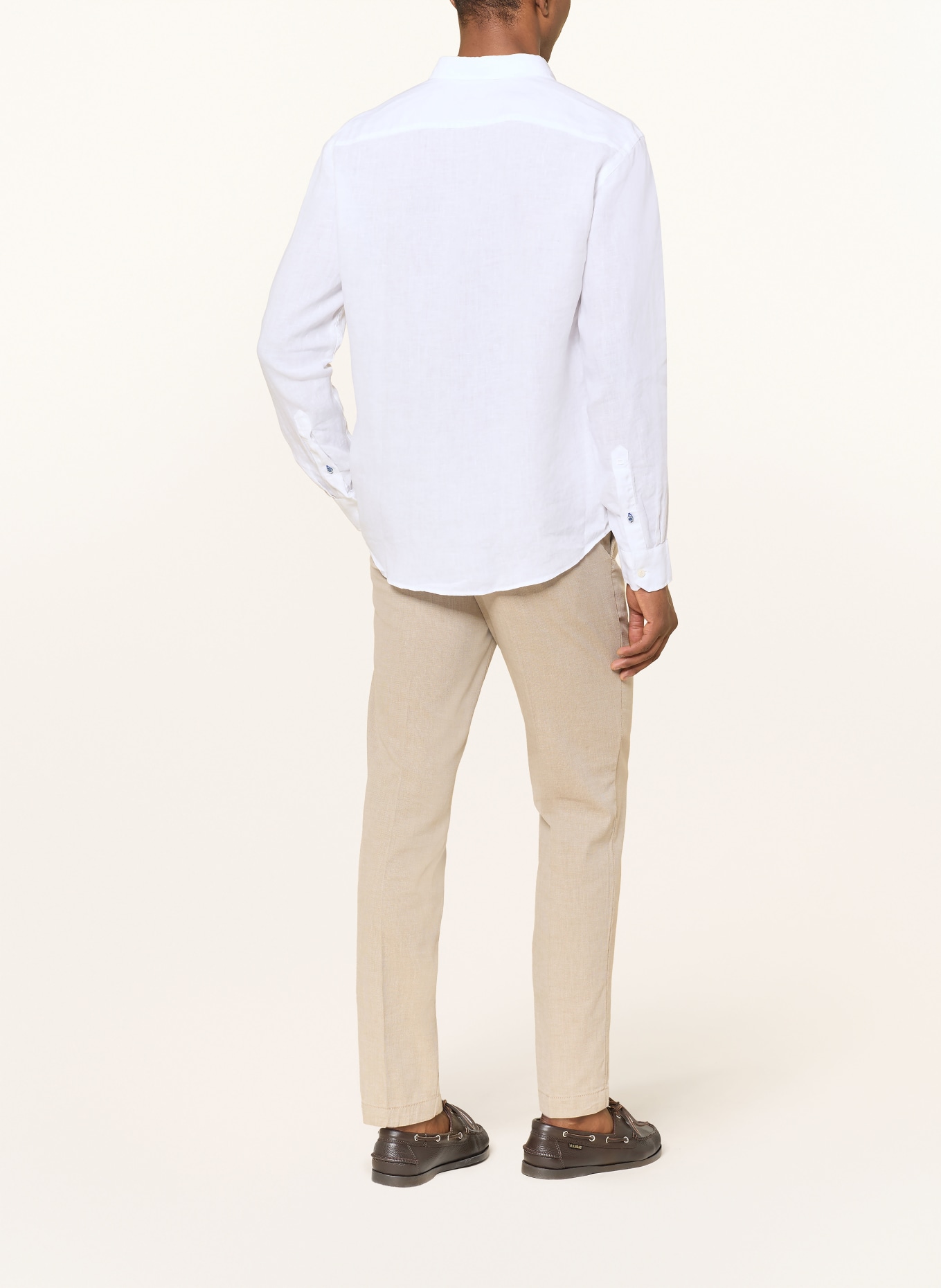 OLYMP Leinenhemd regular fit: WEISS