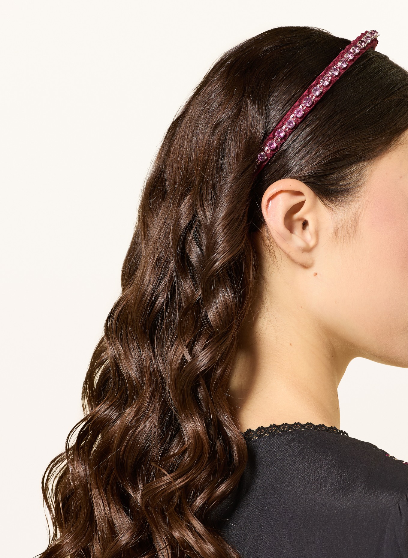 ETRO Headband with gemstones: DARK RED