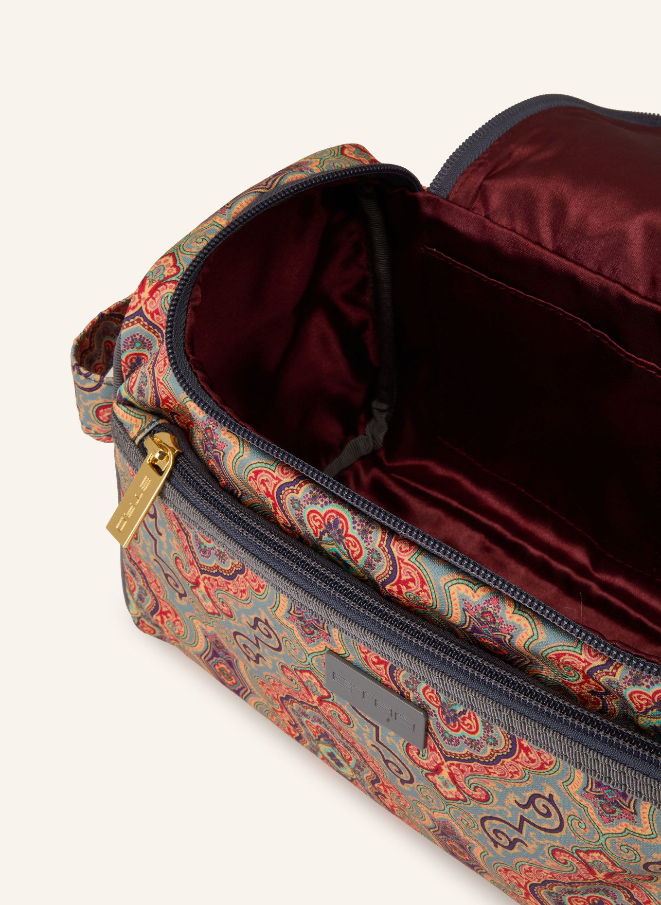 ETRO Kulturbeutel: TÜRKIS / LILA / ROT