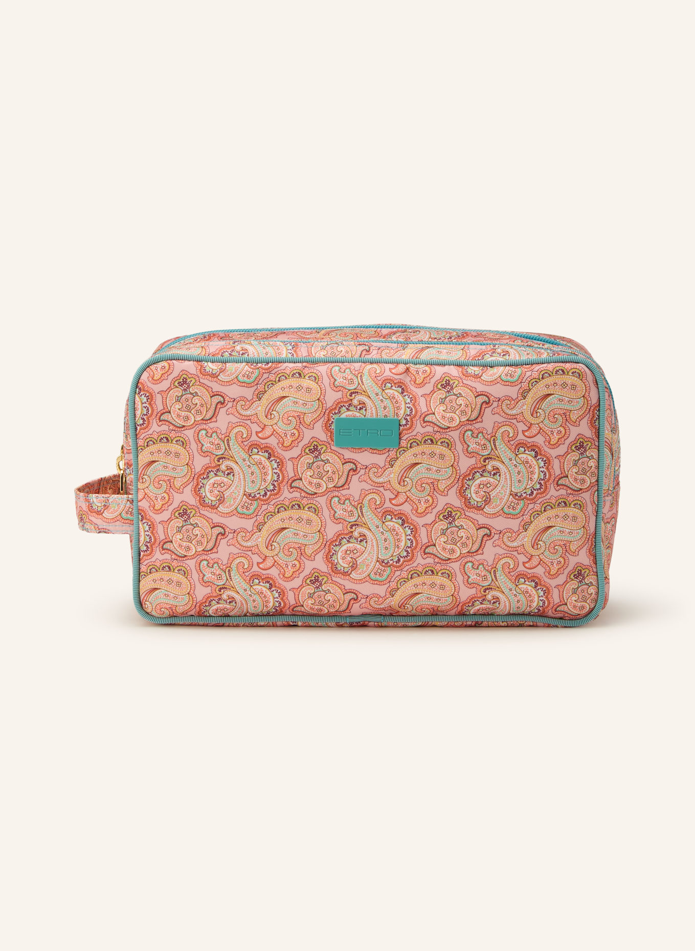 ETRO Kosmetiktasche: ROSA / HELLORANGE / PETROL