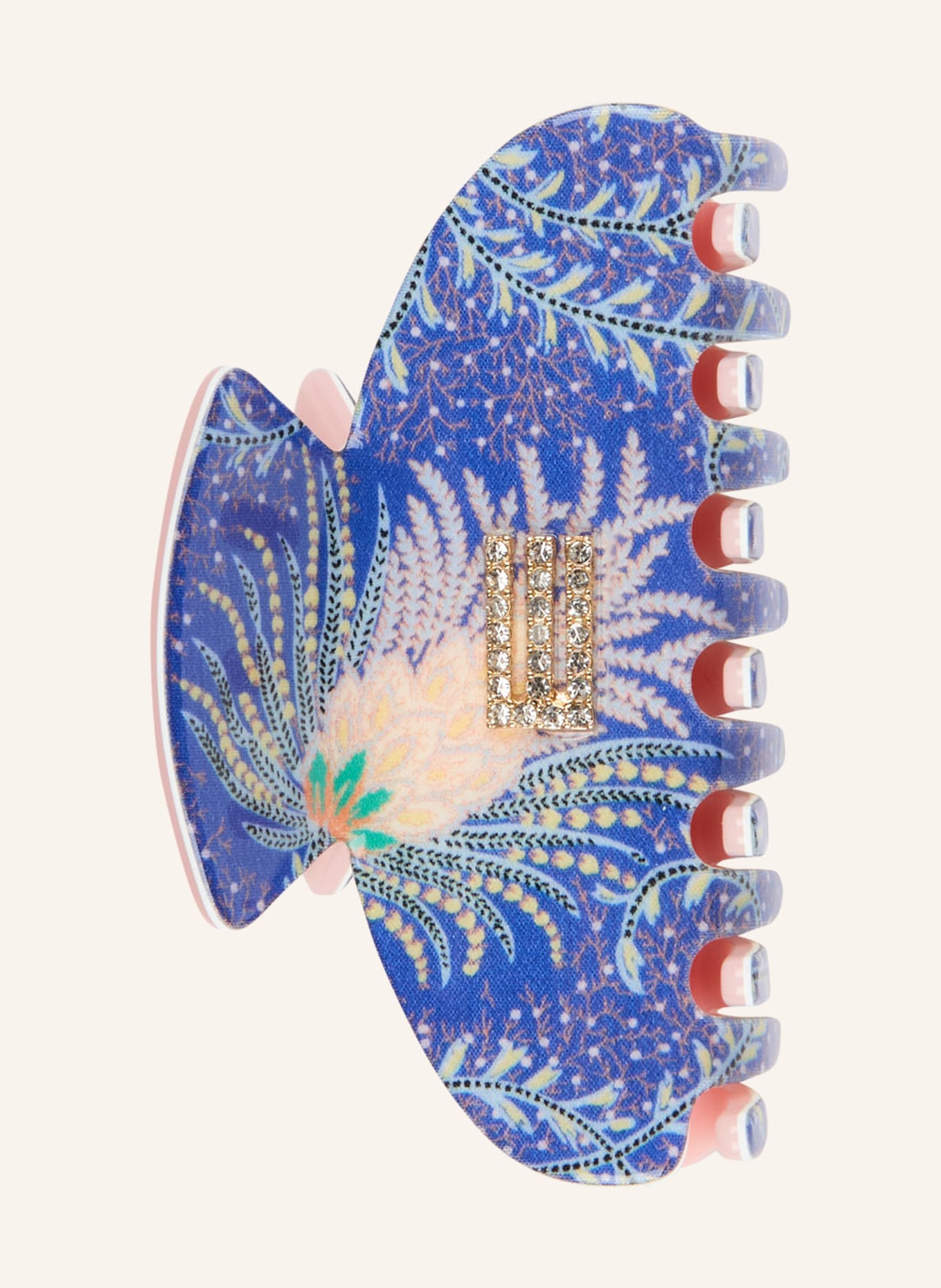 ETRO Haarklammer mit Schmucksteinen: LILA / CREME