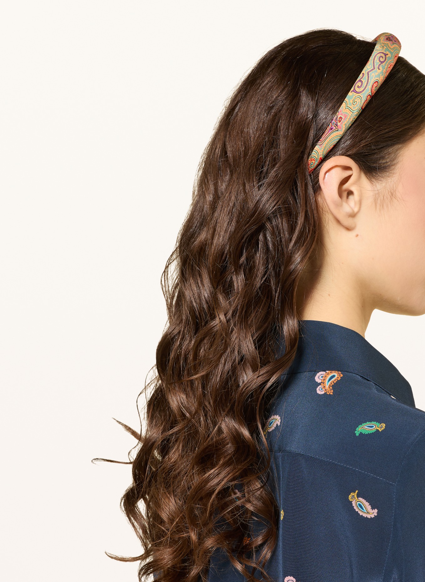 ETRO Silk headband: MINT / PURPLE / RED