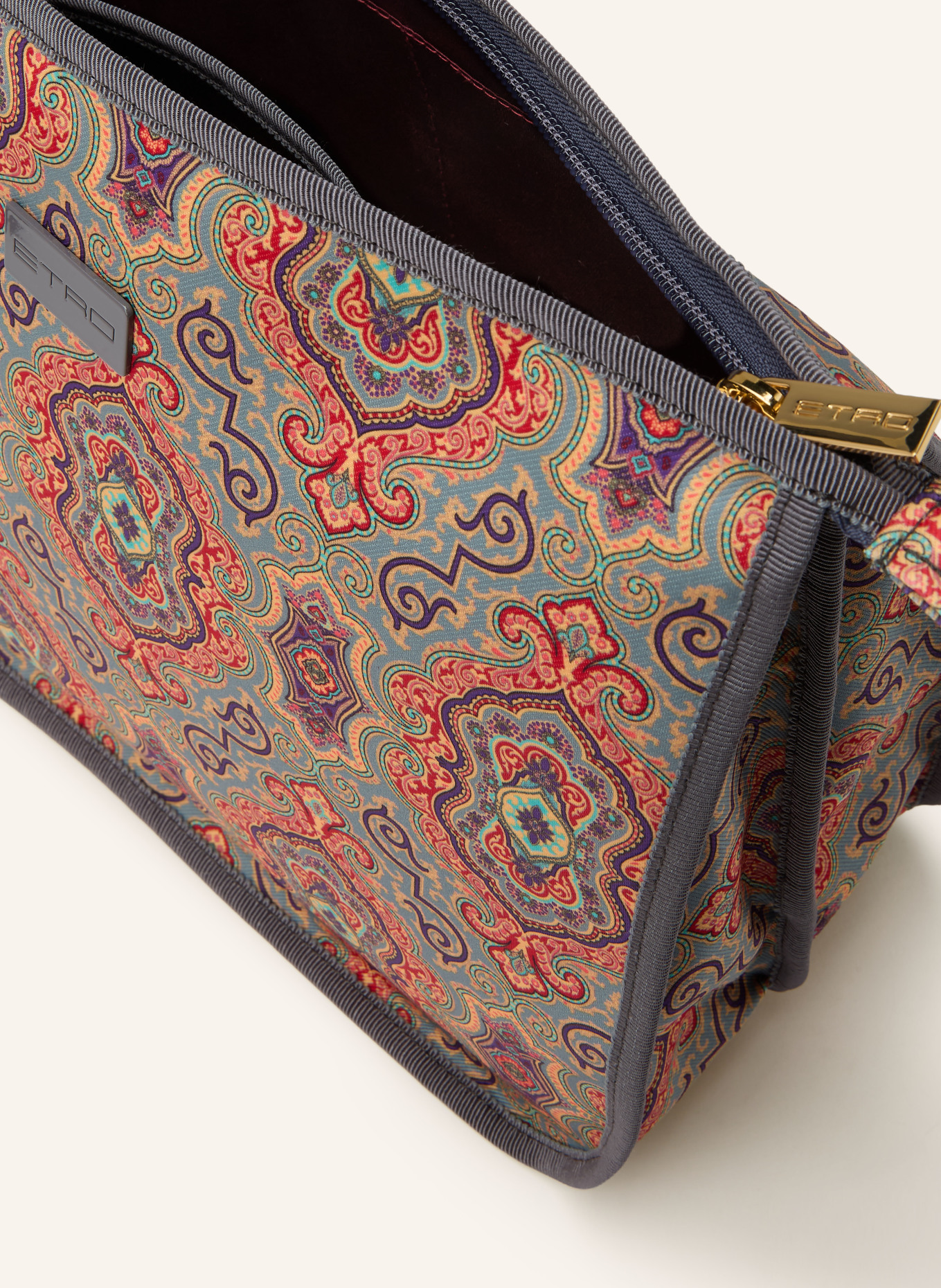 ETRO Kosmetiktasche: PETROL / ROSA / LILA