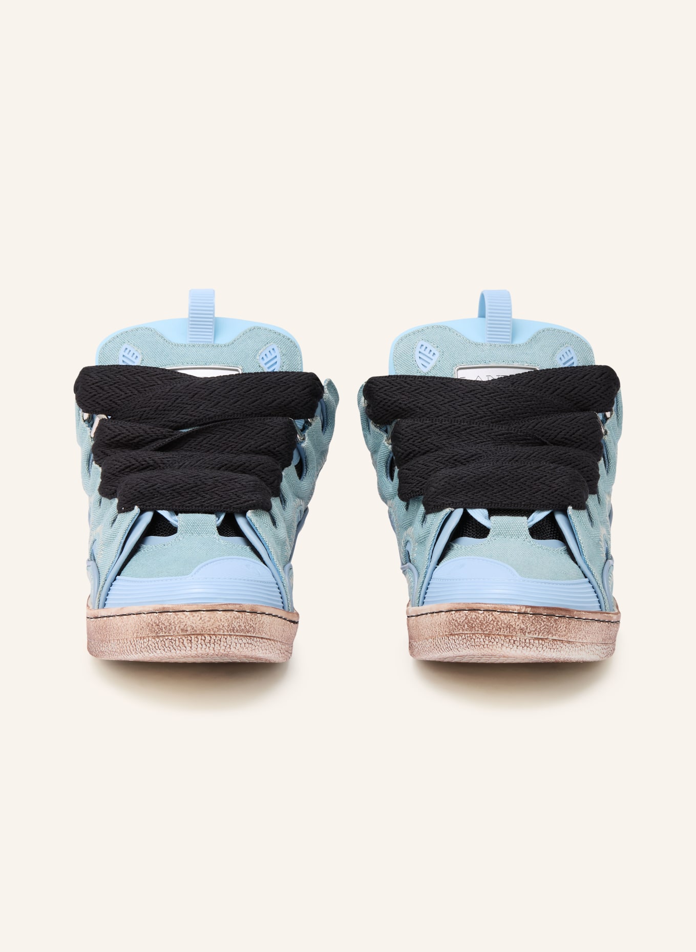 LANVIN Sneaker CURB: LIGHT BLUE / BLACK