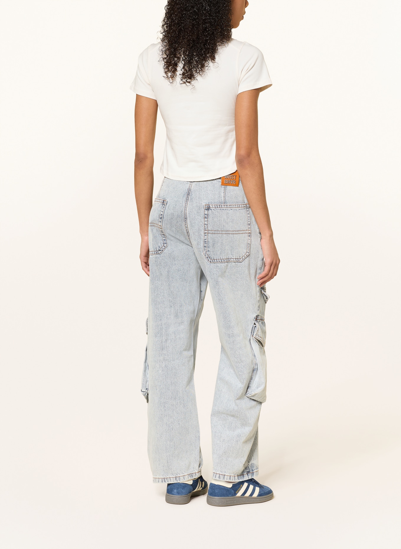 WRSTBHVR Tričko ZANDY: KRÉMOVÁ / MODRÁ