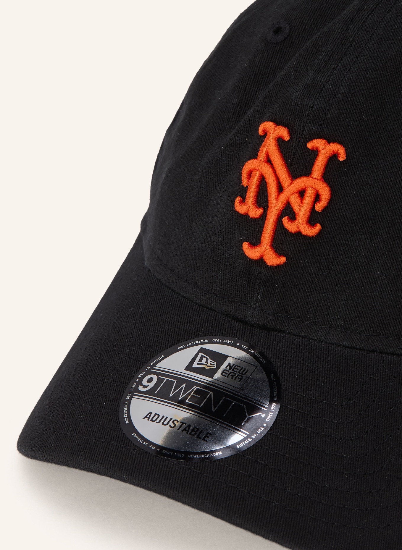 NEW ERA Cap WASHED SCRIPT 9TWENTY®: BLACK / ORANGE