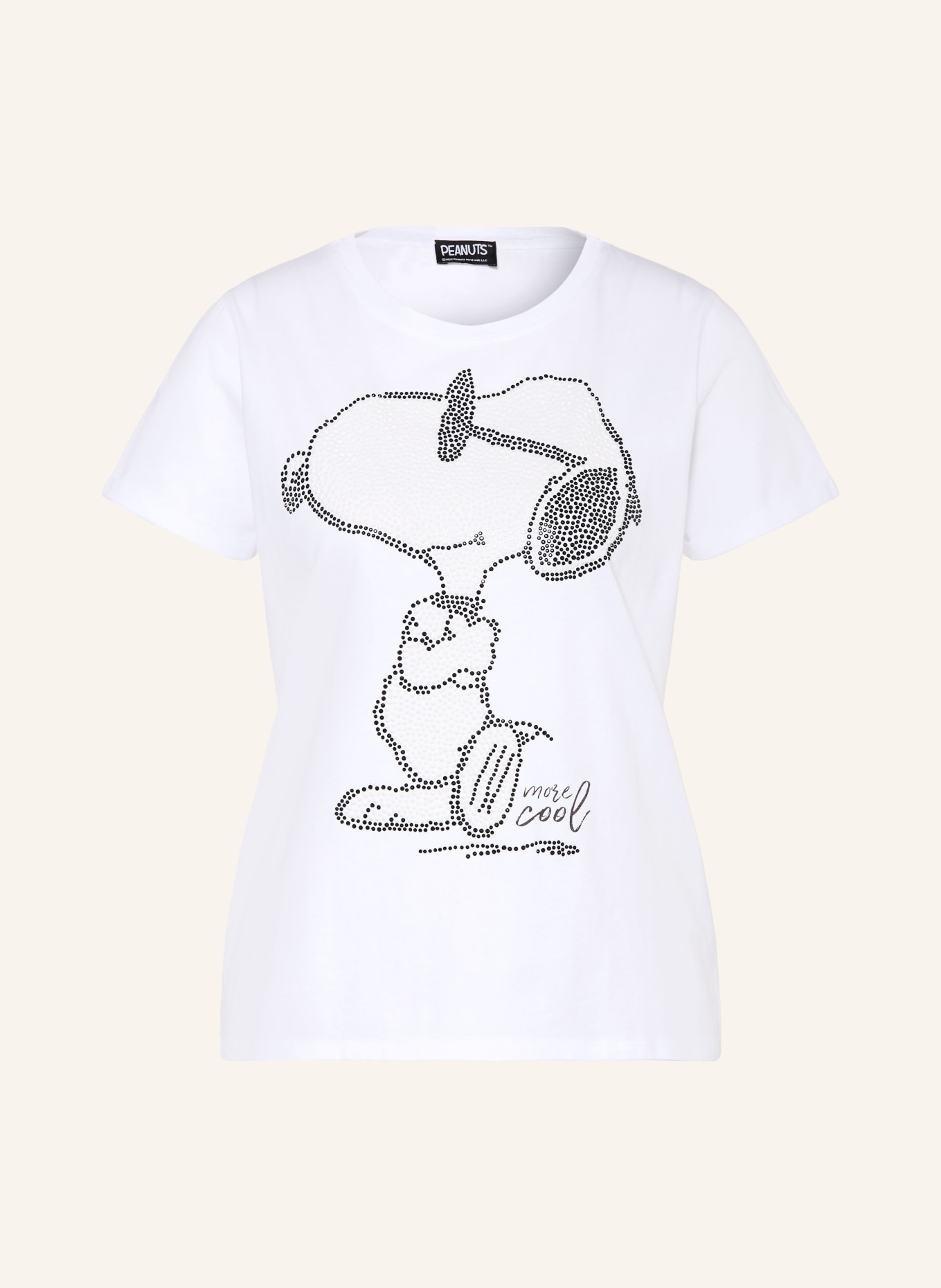 Princess GOES HOLLYWOOD Koszulka SNOOPY z kamieniami ozdobnymi: BIAŁY