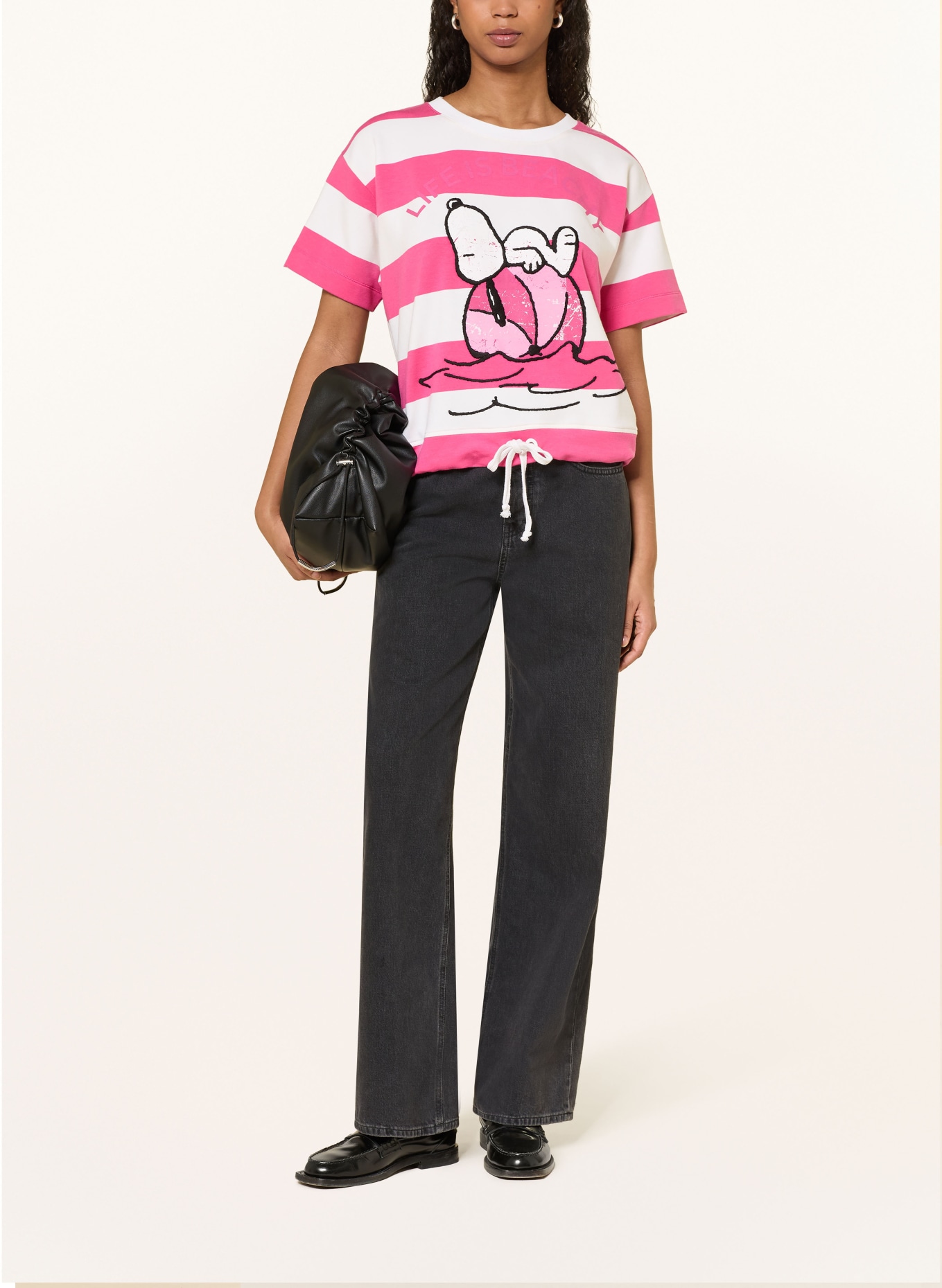 Princess GOES HOLLYWOOD mikina: RŮŽOVÁ / KRÉMOVÁ / ČERNÁ