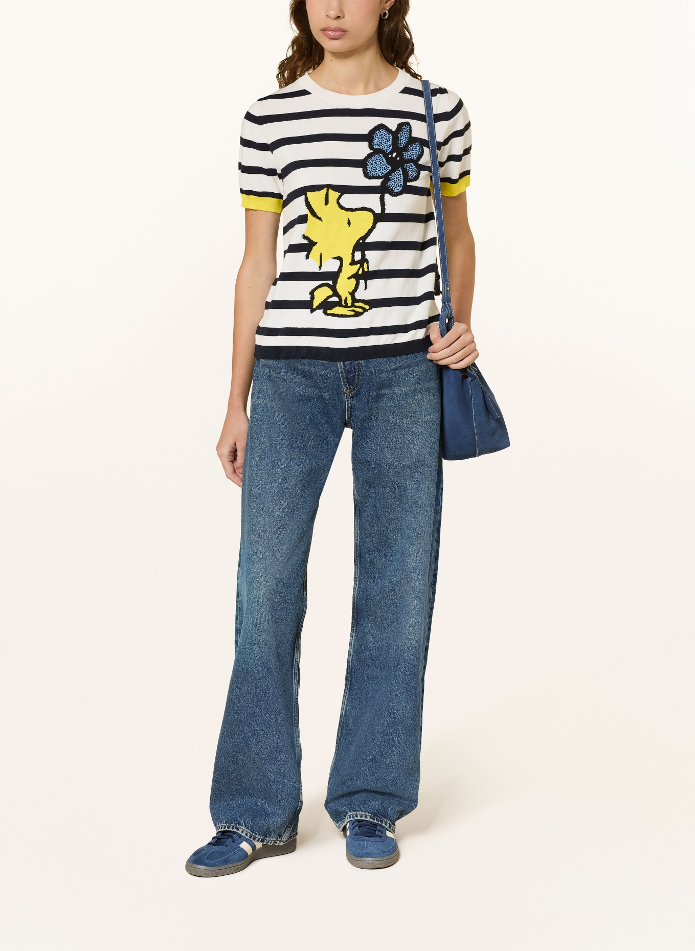 Princess GOES HOLLYWOOD Pletené tričko s ozdobnými kamínky: BÍLÁ / ŽLUTÁ / ČERNÁ