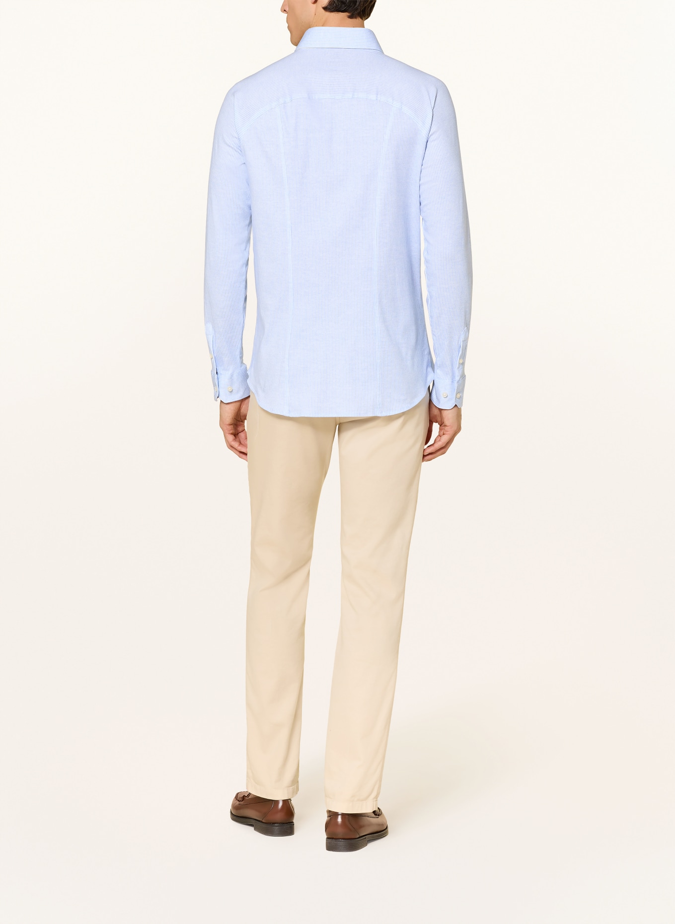 DESOTO Jerseyhemd Slim Fit: HELLBLAU / WEISS