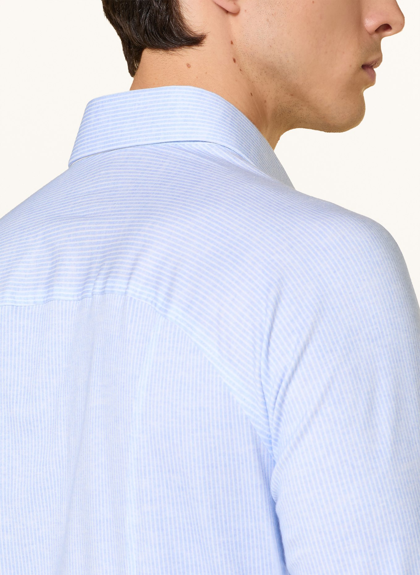 DESOTO Jerseyhemd Slim Fit: HELLBLAU / WEISS