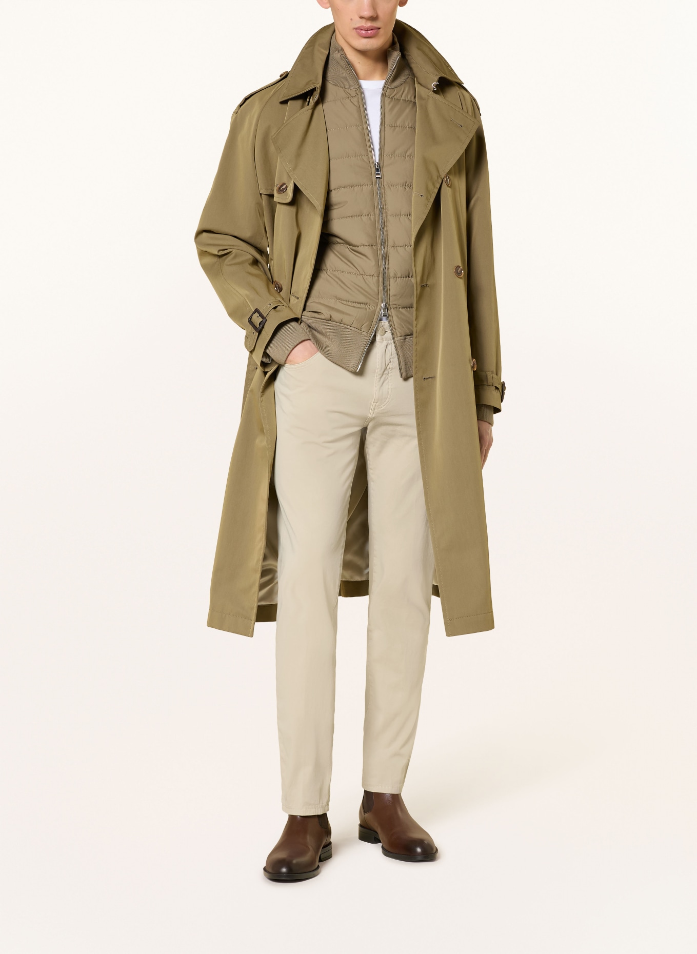 BOSS Kalhoty DELAWARE Slim Fit: 286 OPEN BEIGE