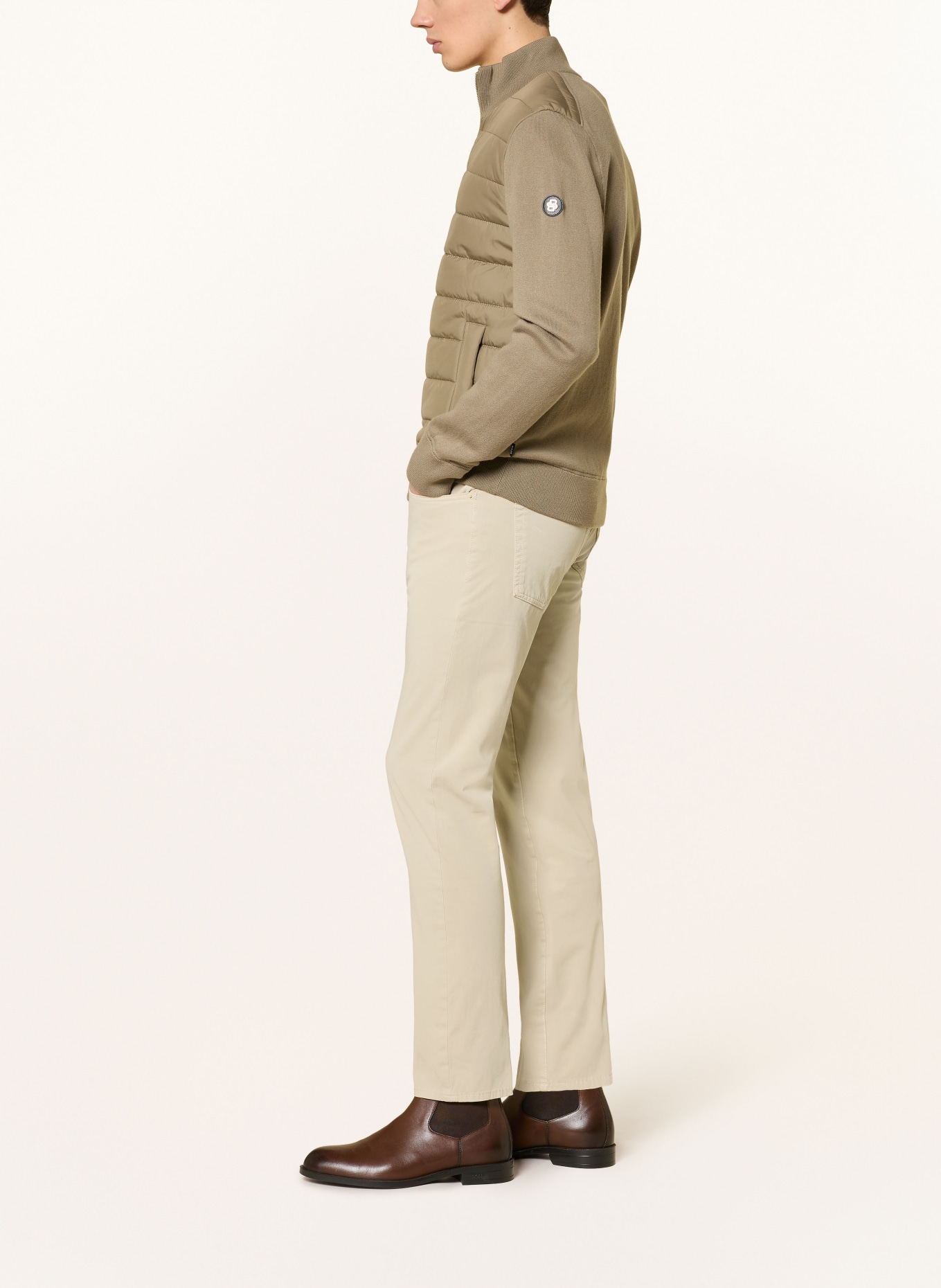 BOSS Kalhoty DELAWARE Slim Fit: 286 OPEN BEIGE