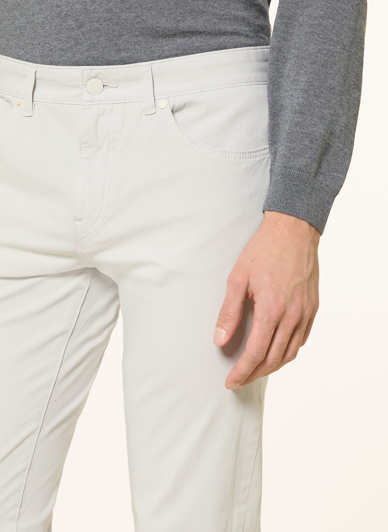 BOSS Broek DELAWARE Slim Fit: 068 OPEN GREY