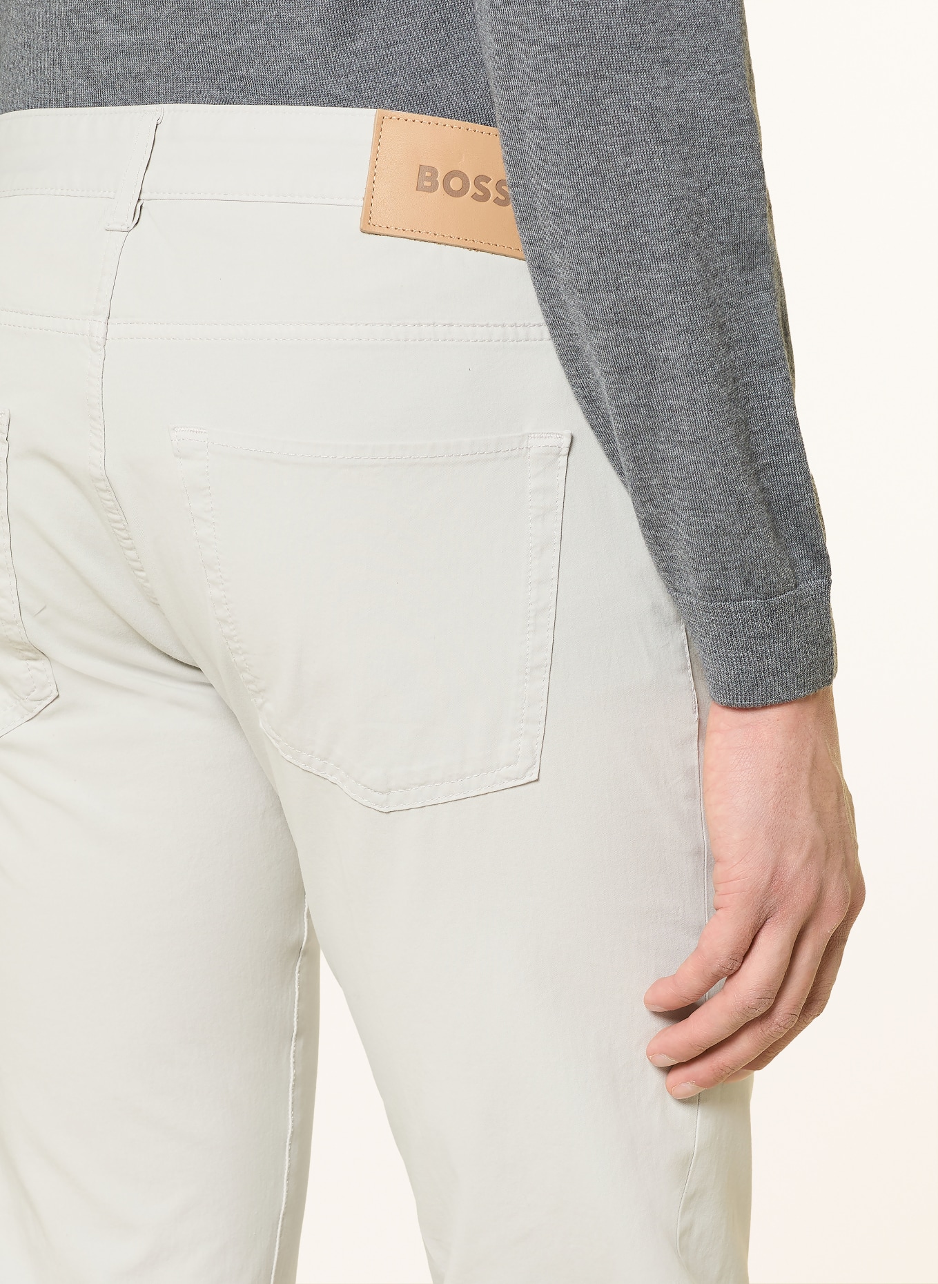 BOSS Broek DELAWARE Slim Fit: 068 OPEN GREY