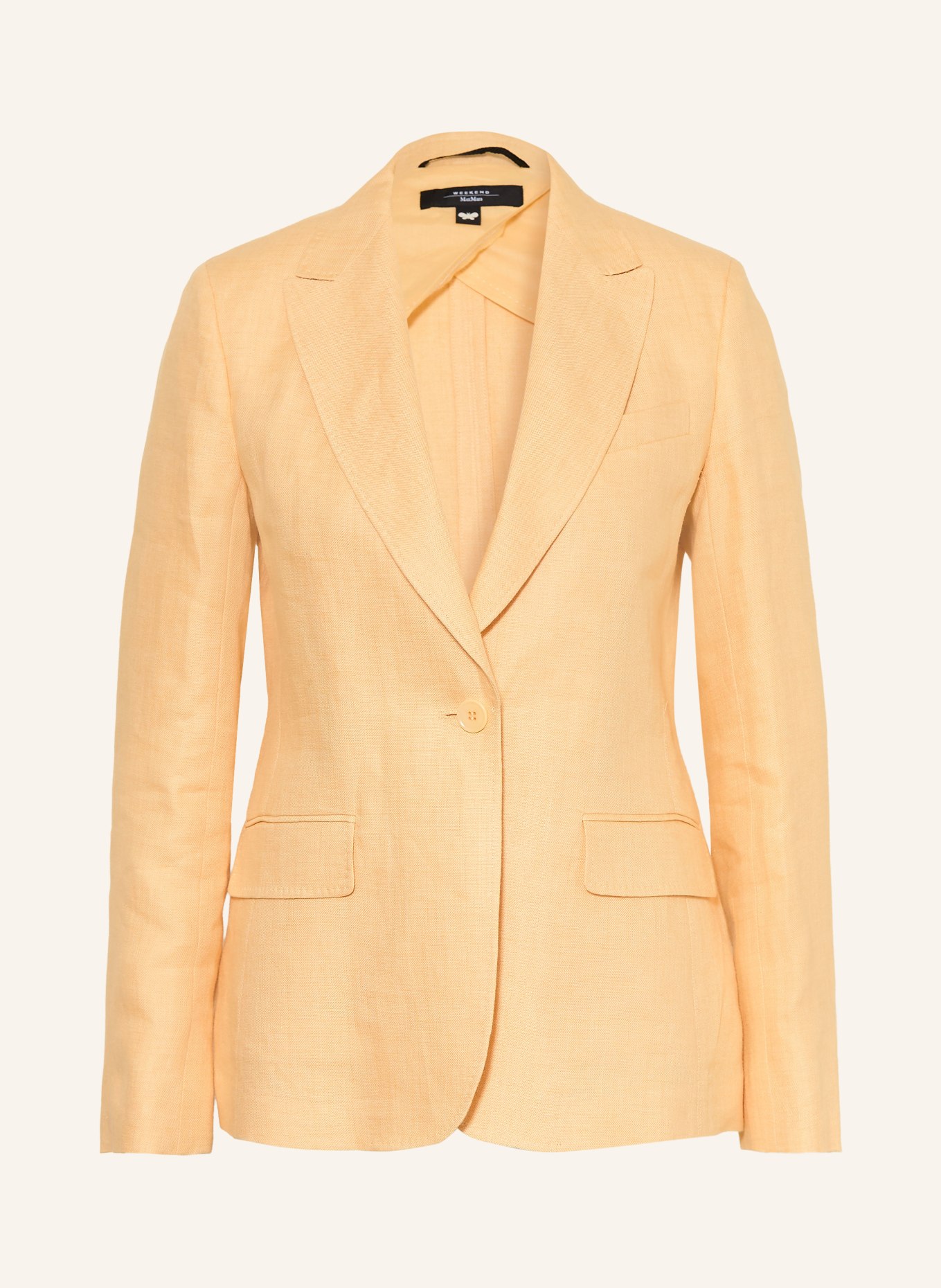 WEEKEND Max Mara NALUT linen blazer: LIGHT YELLOW