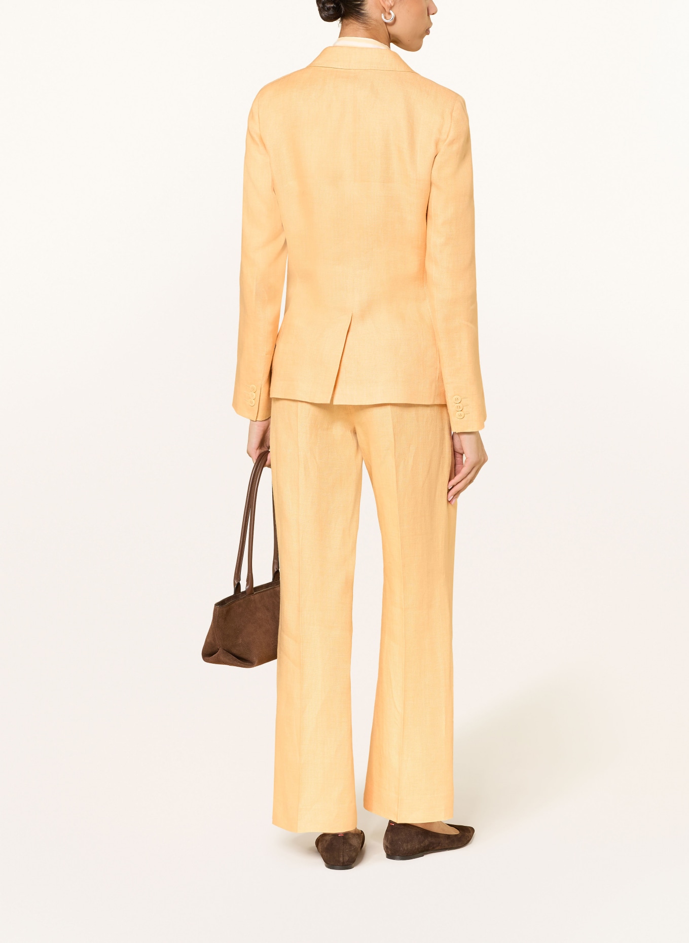 WEEKEND Max Mara NALUT linen blazer: LIGHT YELLOW