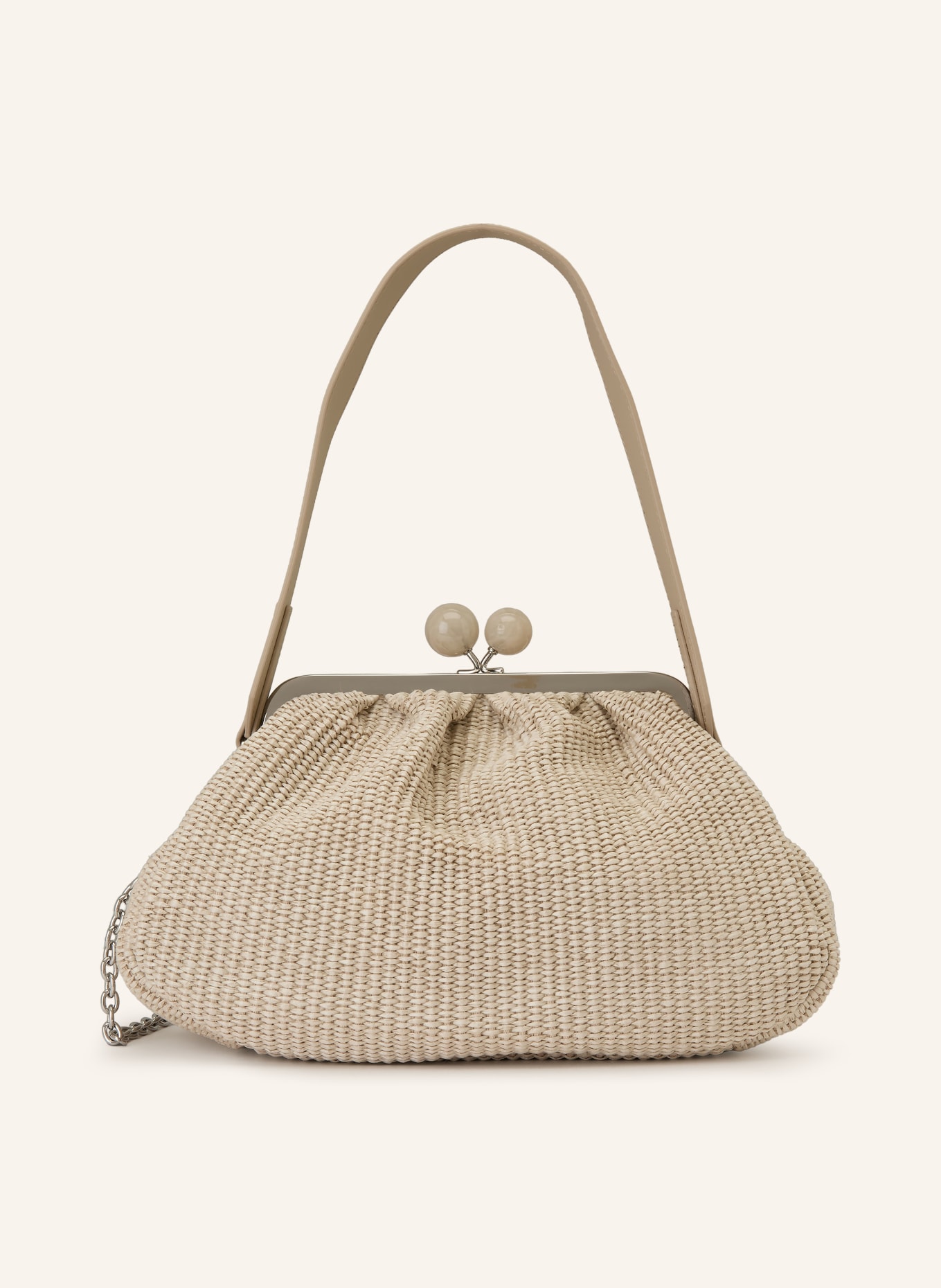 WEEKEND Max Mara Handtasche FORTUNA: BEIGE / SILBER