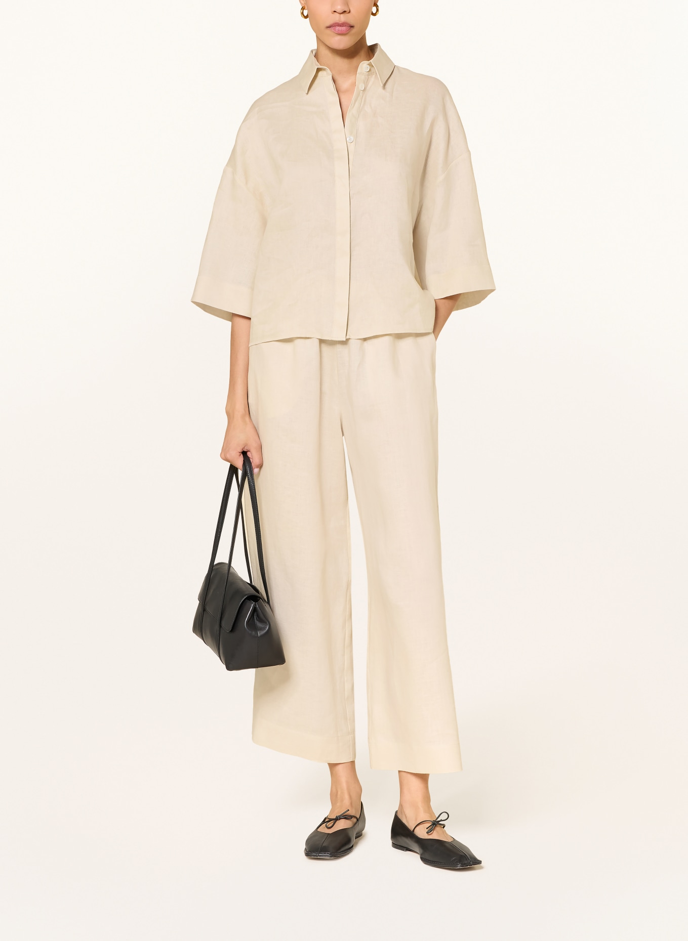 MM by Max Mara Culotte CANNETI aus Leinen: CREME