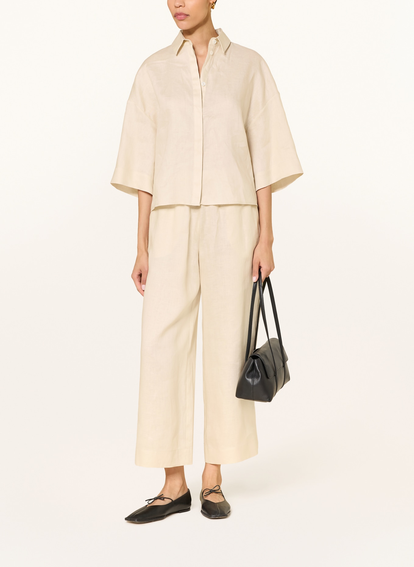 MM by Max Mara Bluzka koszulowa RITO z lnu: KREMOWY