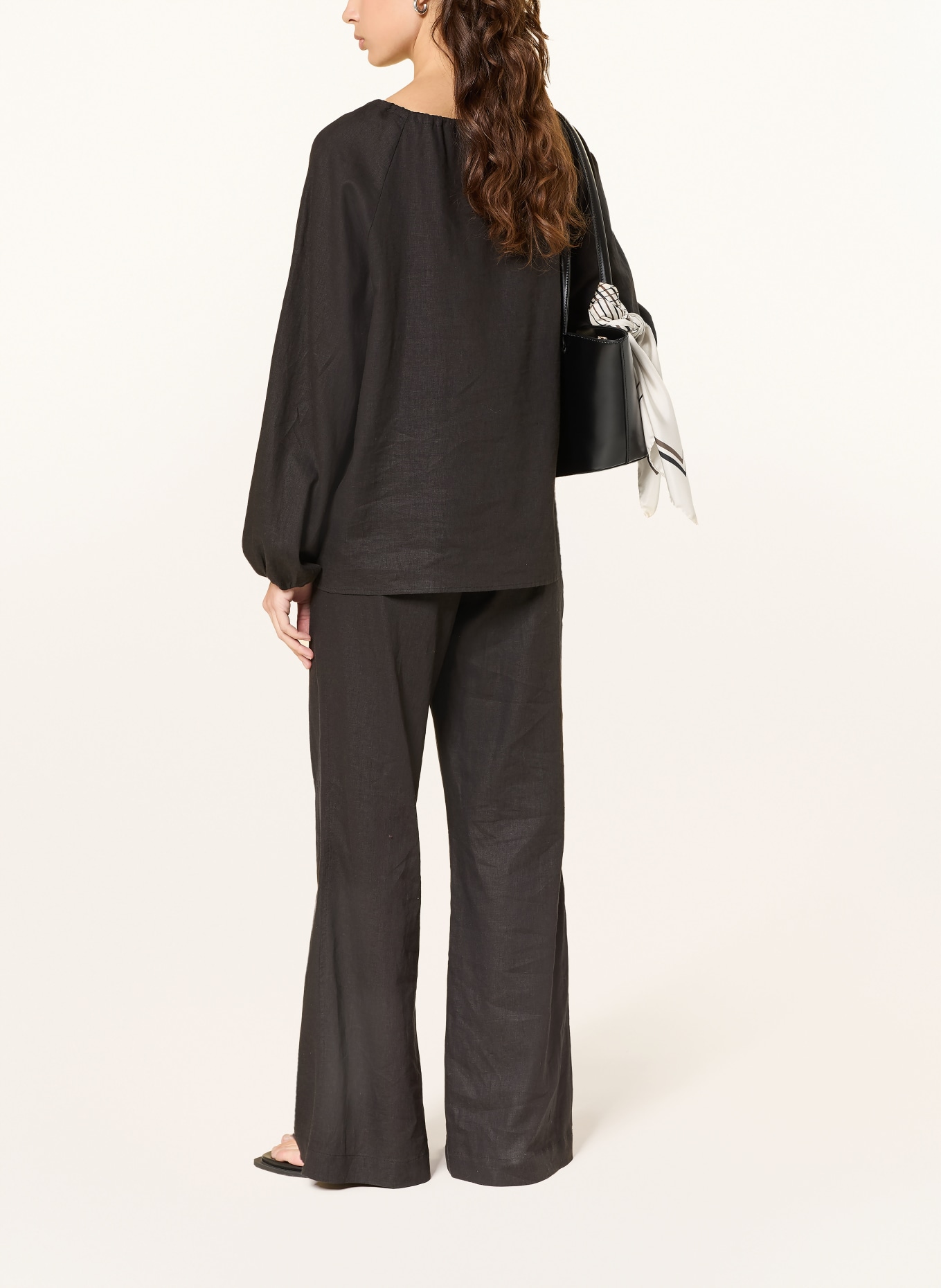 lilienfels DANTE pants with linen: BLACK