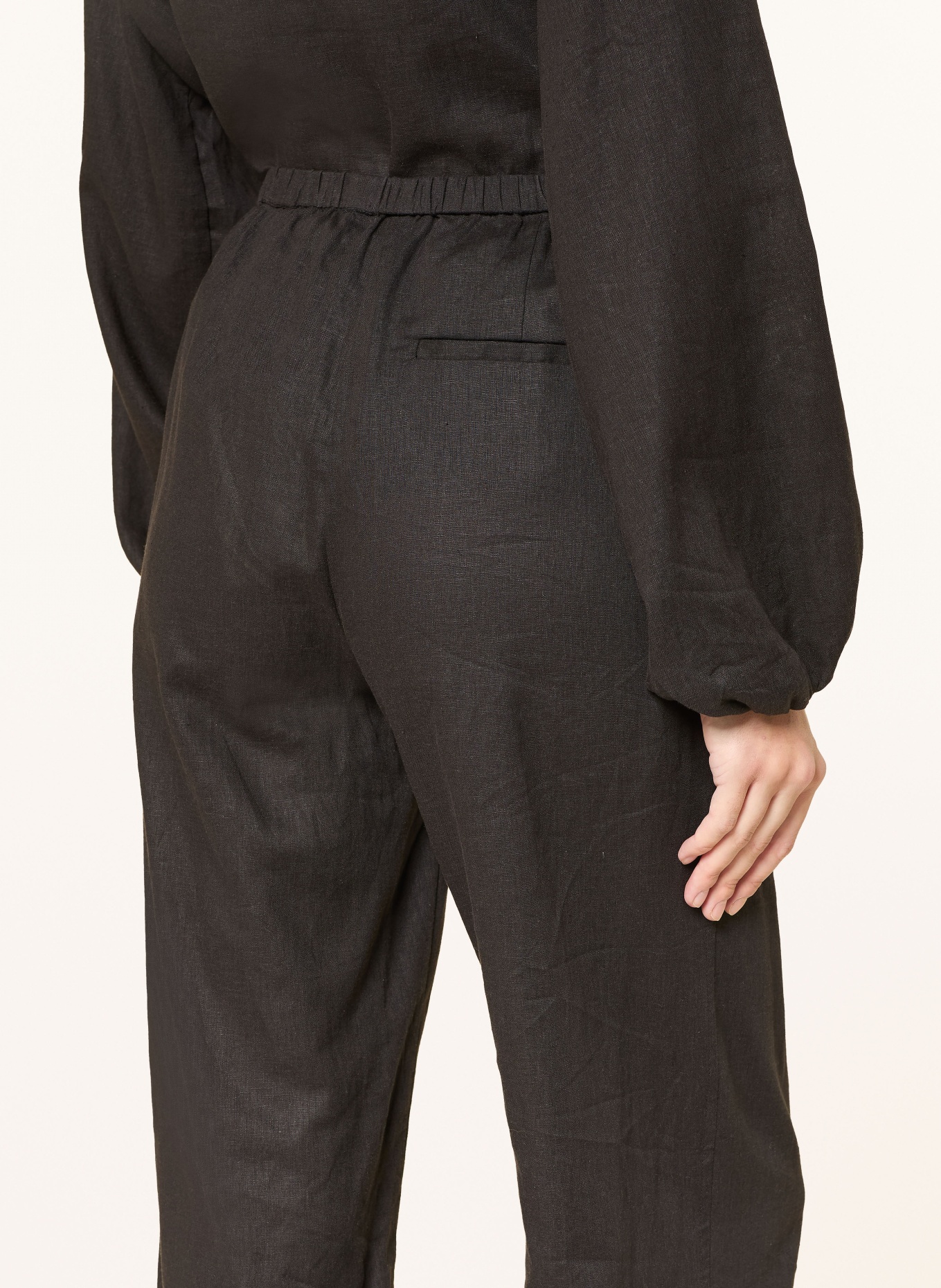 lilienfels DANTE pants with linen: BLACK