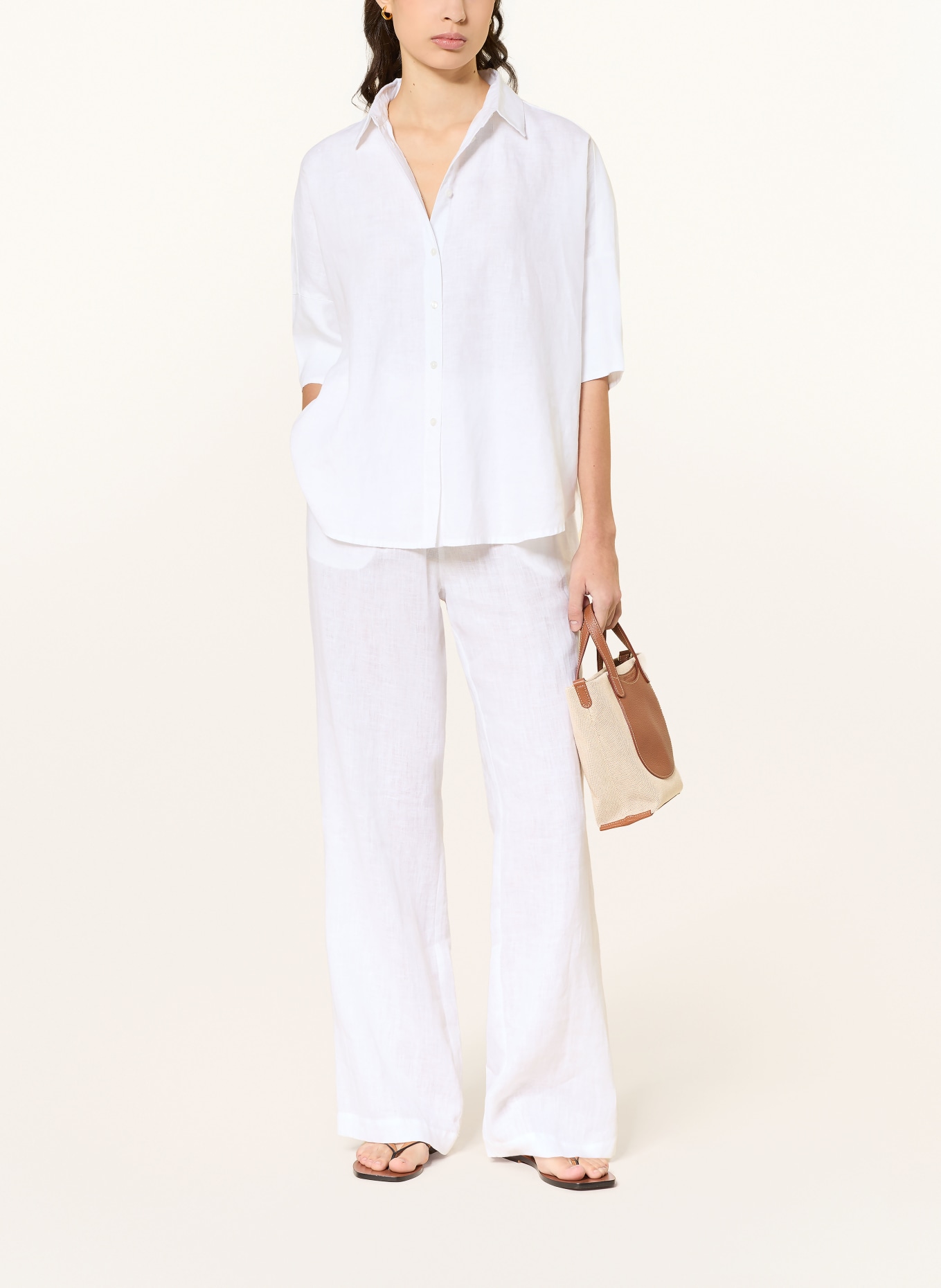 lilienfels Hemdbluse DEVIN aus Leinen: WEISS