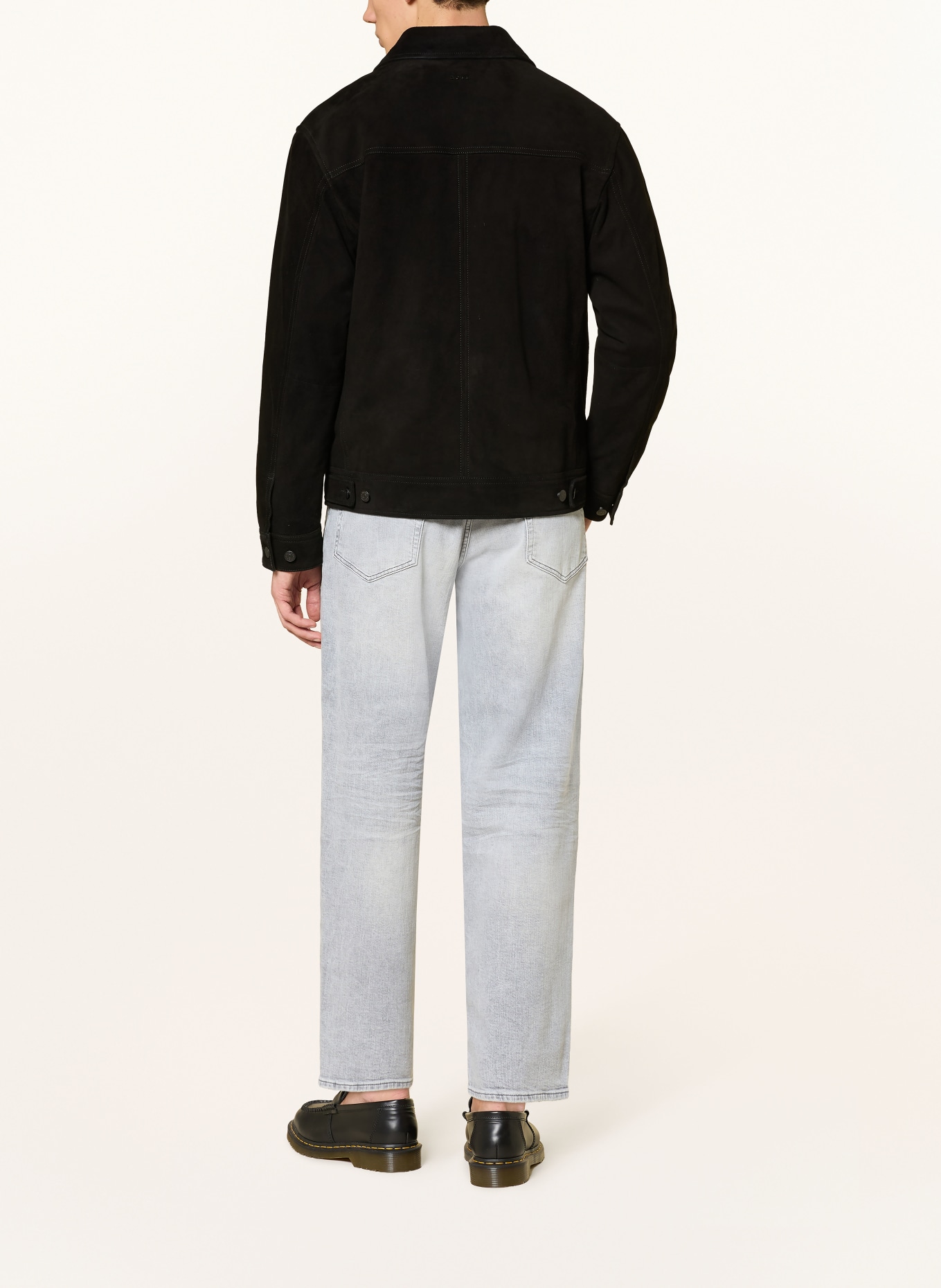 BOSS ARLO Cropped Taper Fit Jeans: 033 MEDIUM GREY