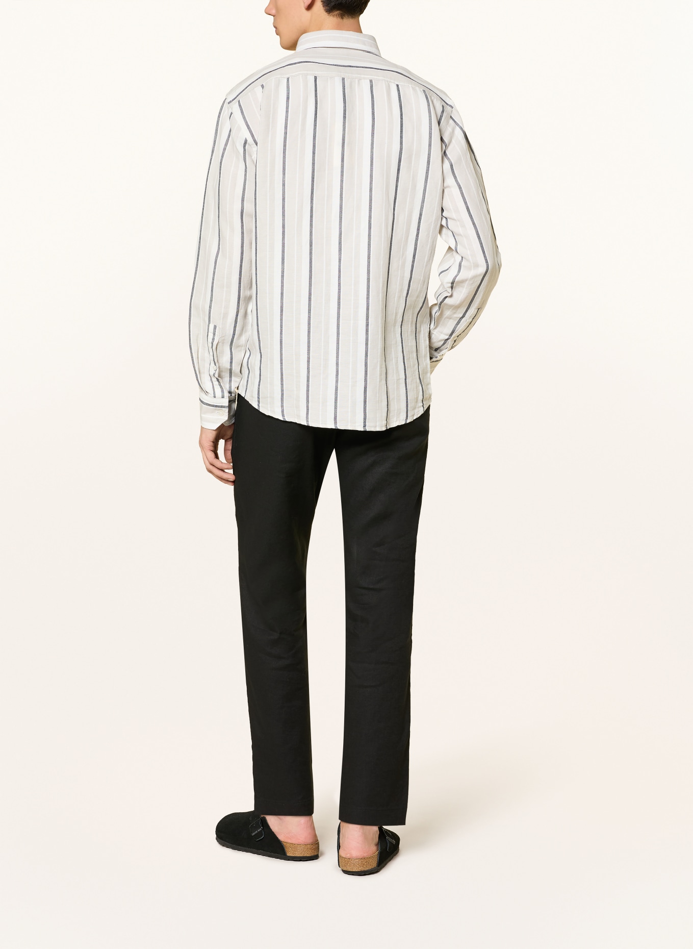 BOSS Leinenchino SANDERSON Regular Fit: SCHWARZ