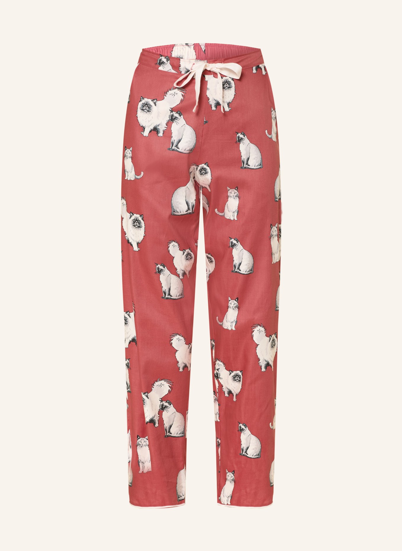 cyberjammies Spací kalhoty JOSIE: ČERVENÁ / SVĚTLE ŠEDÁ / BÍLÁ