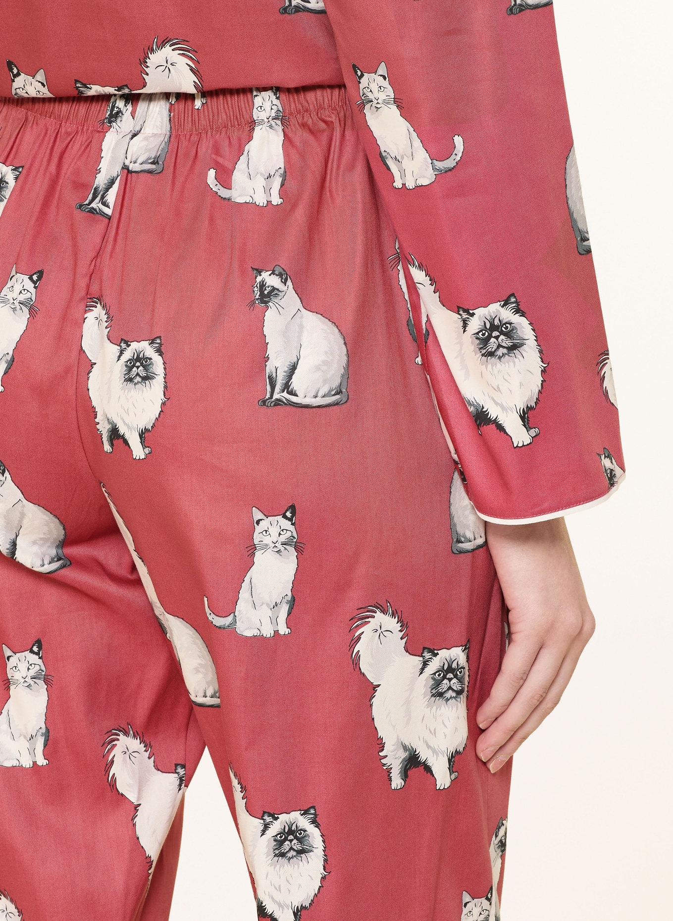 cyberjammies Spací kalhoty JOSIE: ČERVENÁ / SVĚTLE ŠEDÁ / BÍLÁ