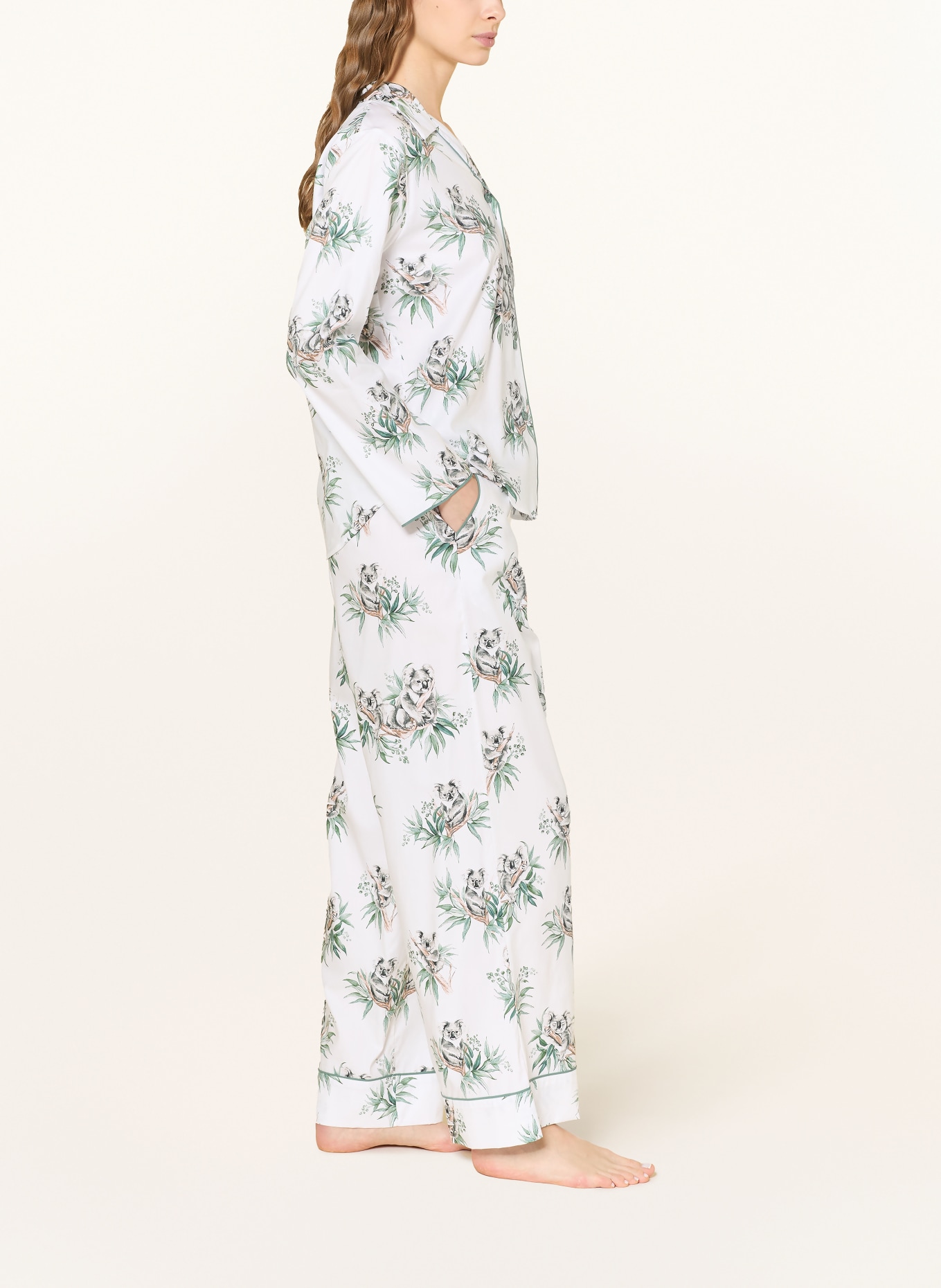 cyberjammies Spací kalhoty KALLIE: BÍLÁ / ŠEDÁ / ZELENÁ