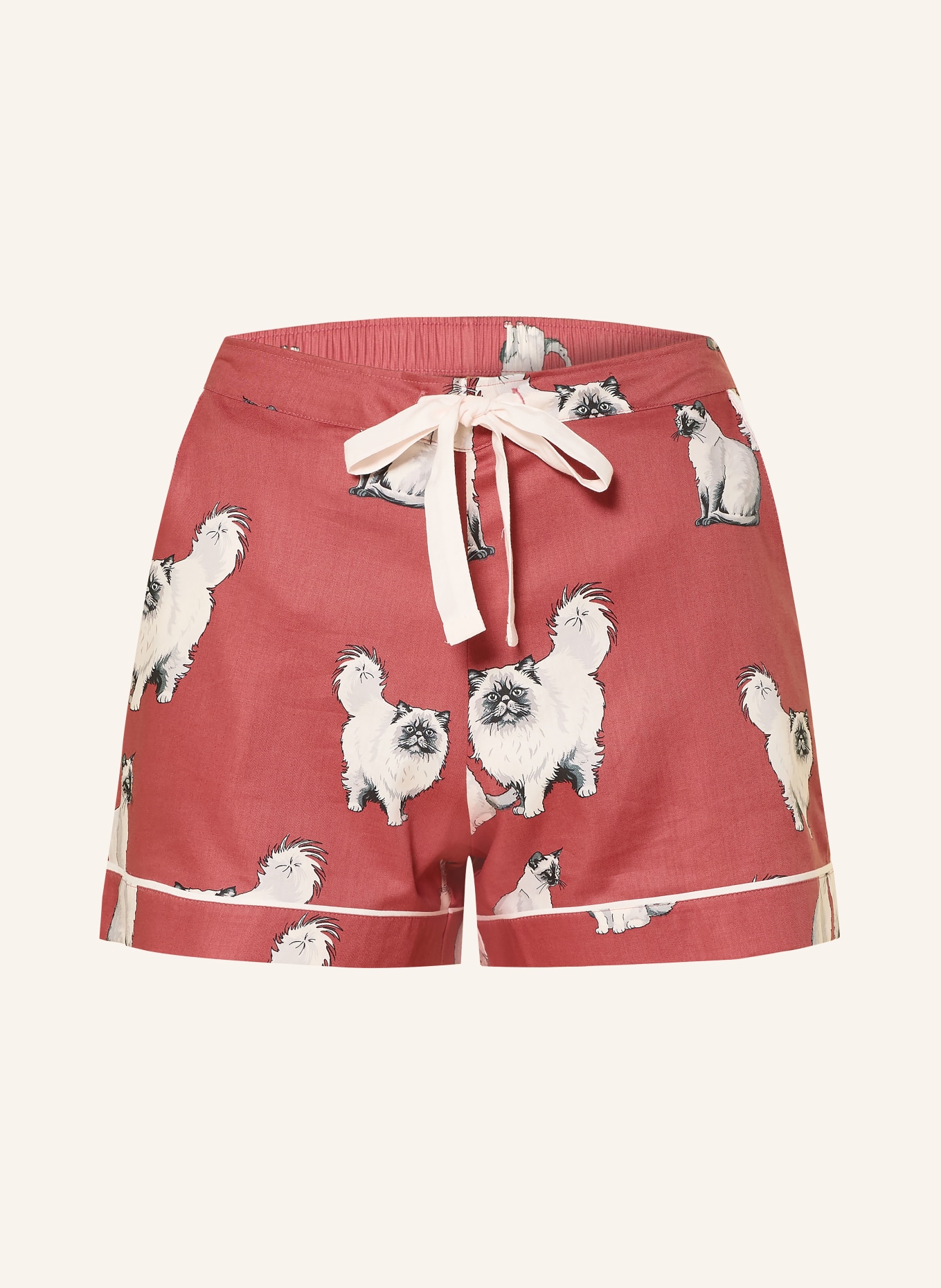 cyberjammies Spací šortky JOSIE: ČERVENÁ / SVĚTLE ŠEDÁ / ČERNÁ