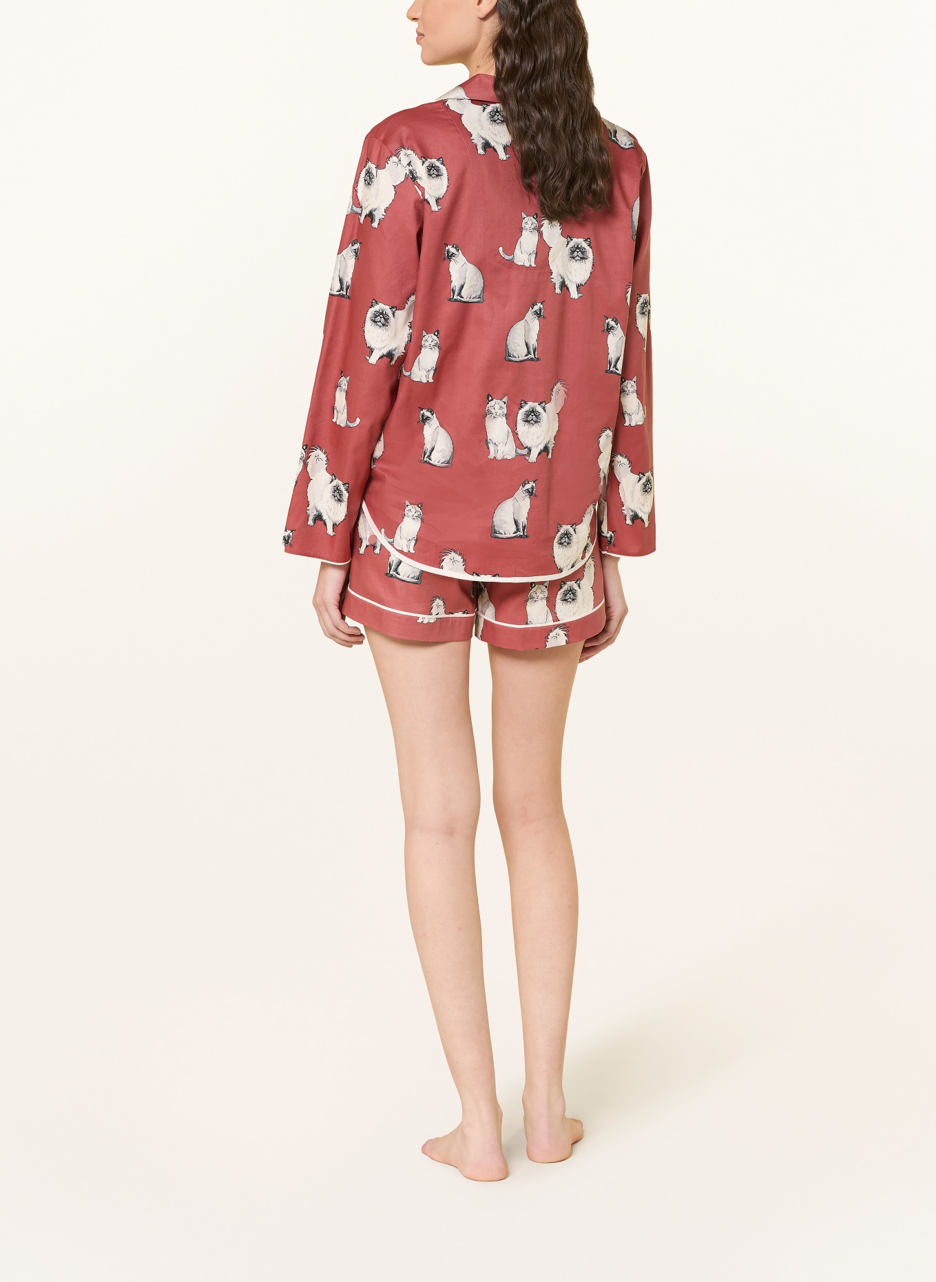 cyberjammies Spací šortky JOSIE: ČERVENÁ / SVĚTLE ŠEDÁ / ČERNÁ