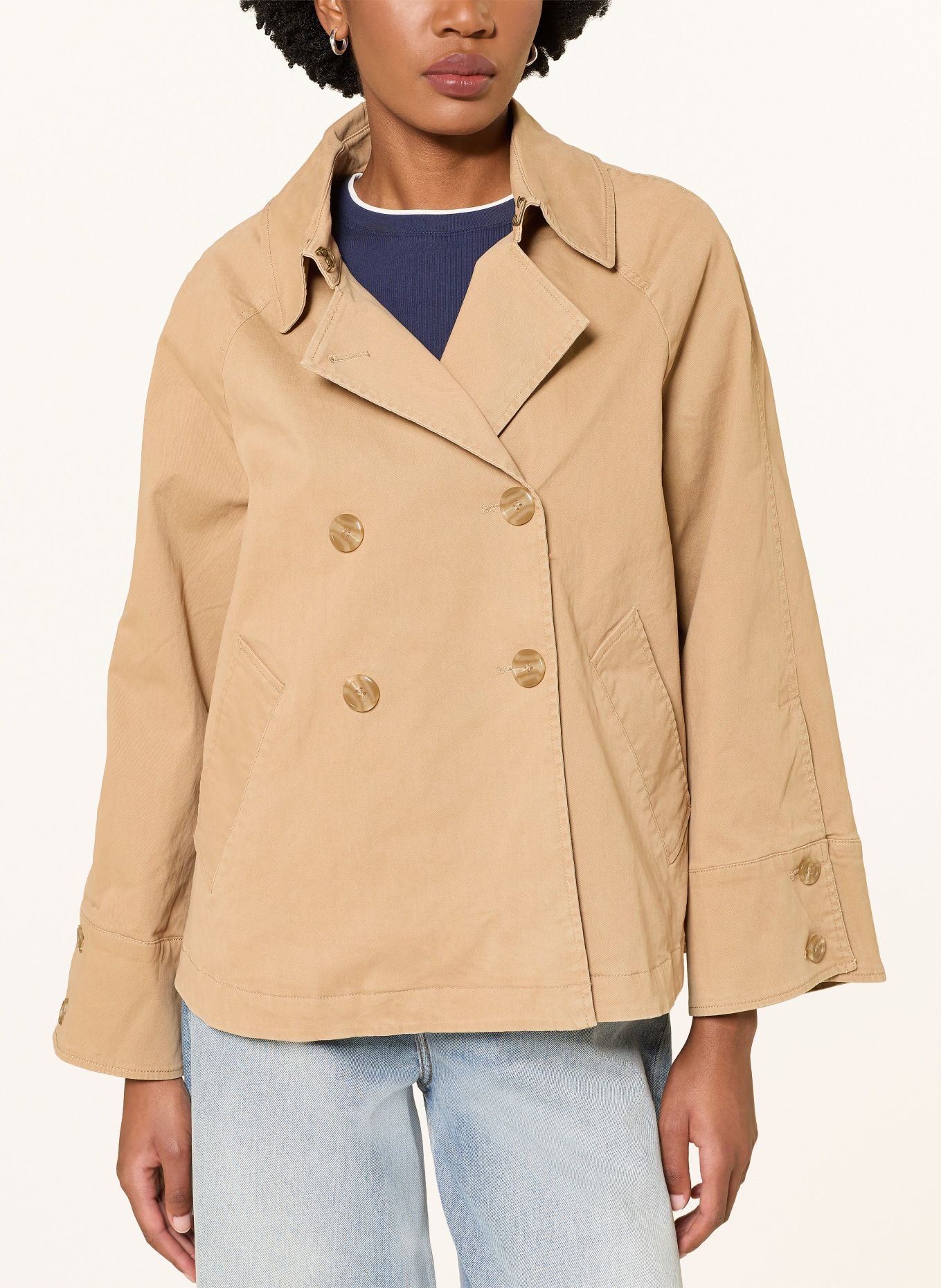 IQ STUDIO trench coat: CAMEL