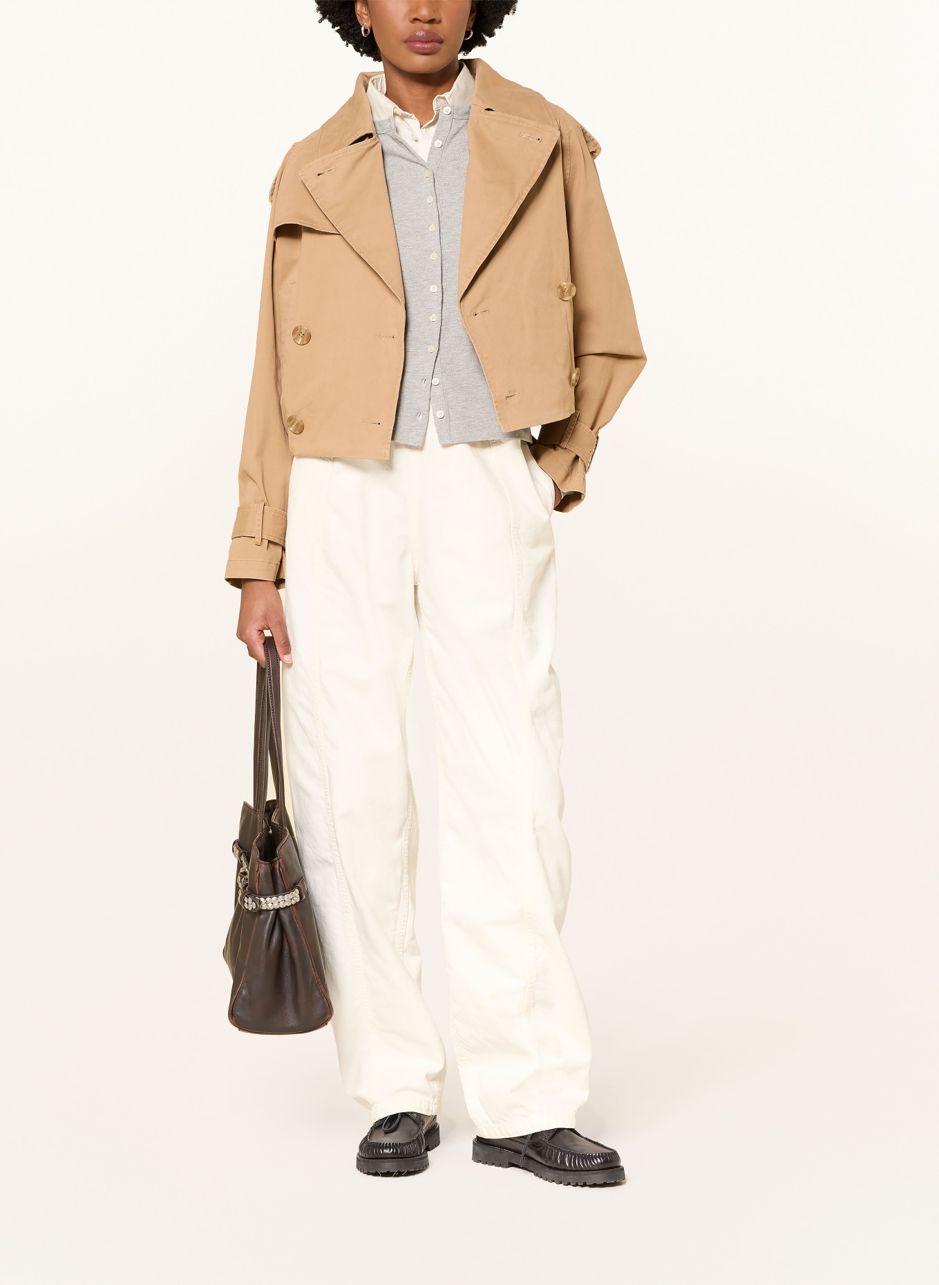 IQ STUDIO Trench-Jacke: CAMEL