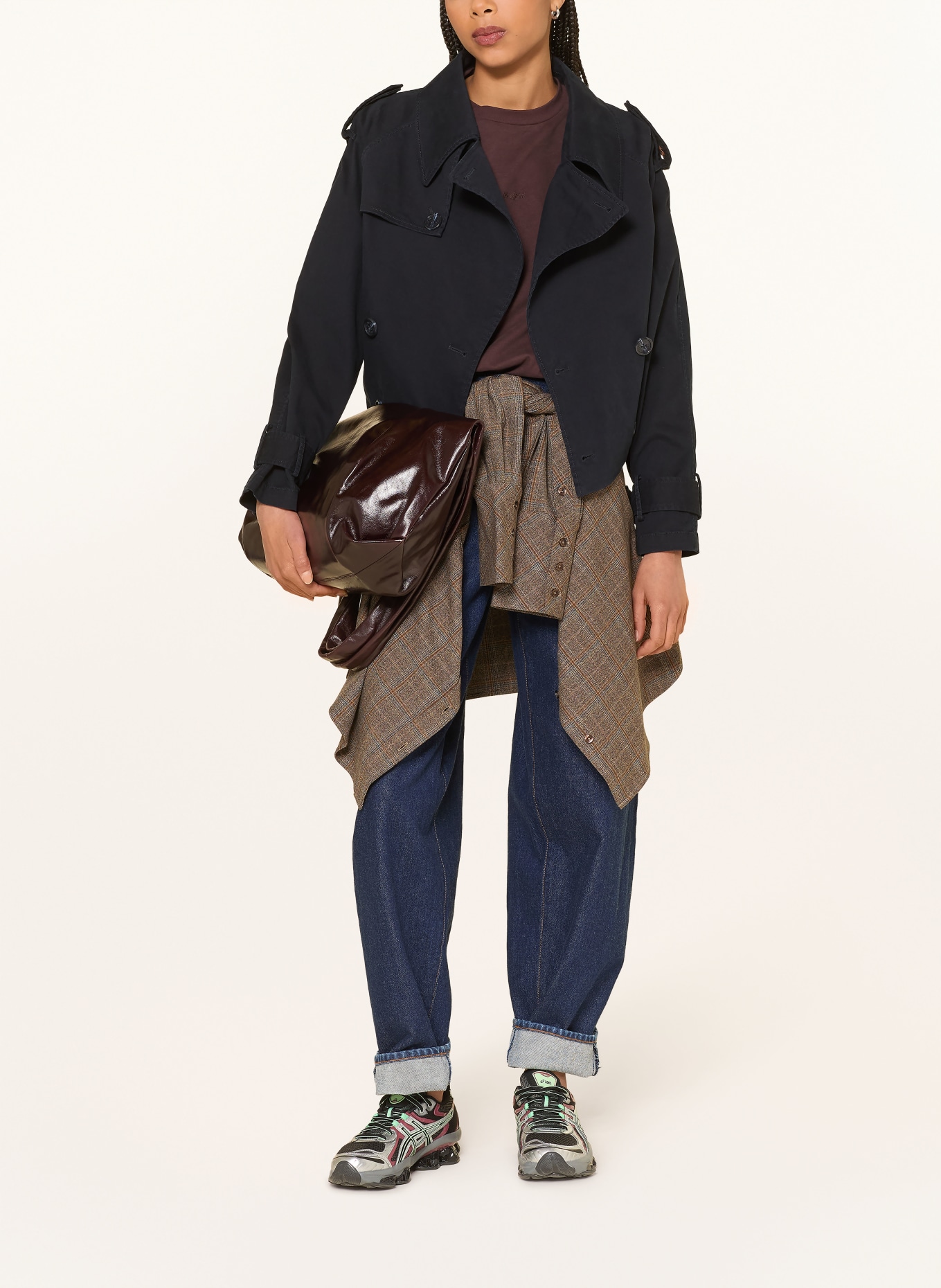 IQ STUDIO Trench-Jacke: DUNKELBLAU