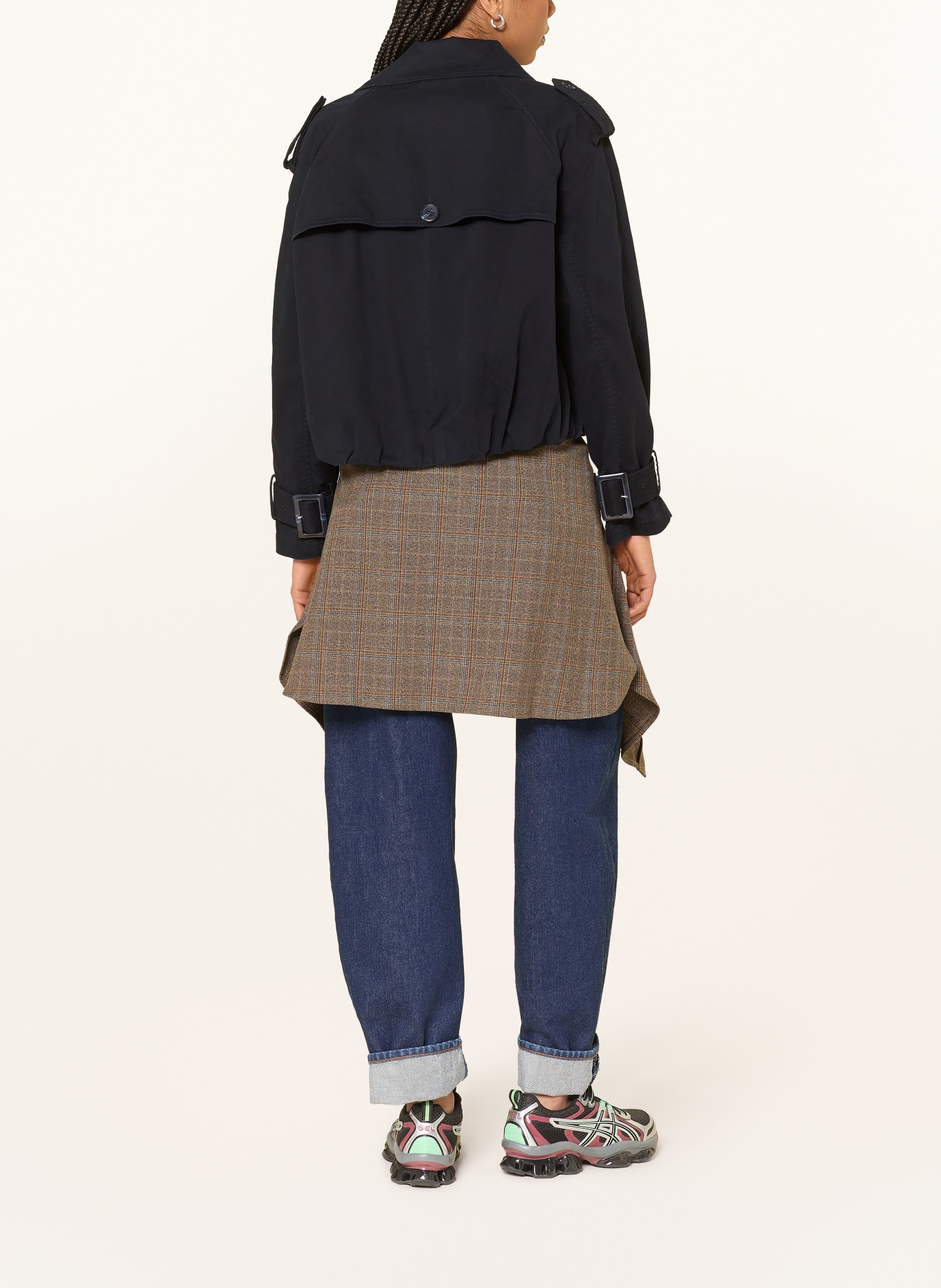 IQ STUDIO Trench-Jacke: DUNKELBLAU