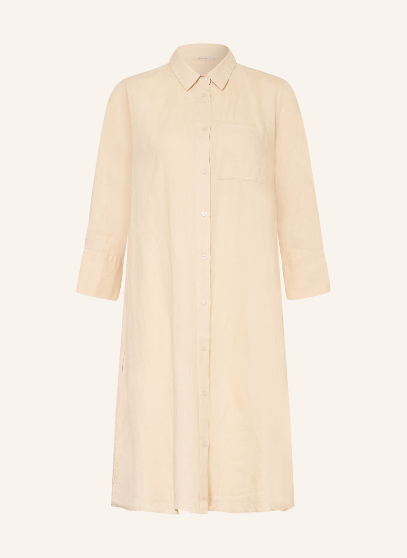 lilienfels Hemdblusenkleid LIANO aus Leinen: BEIGE