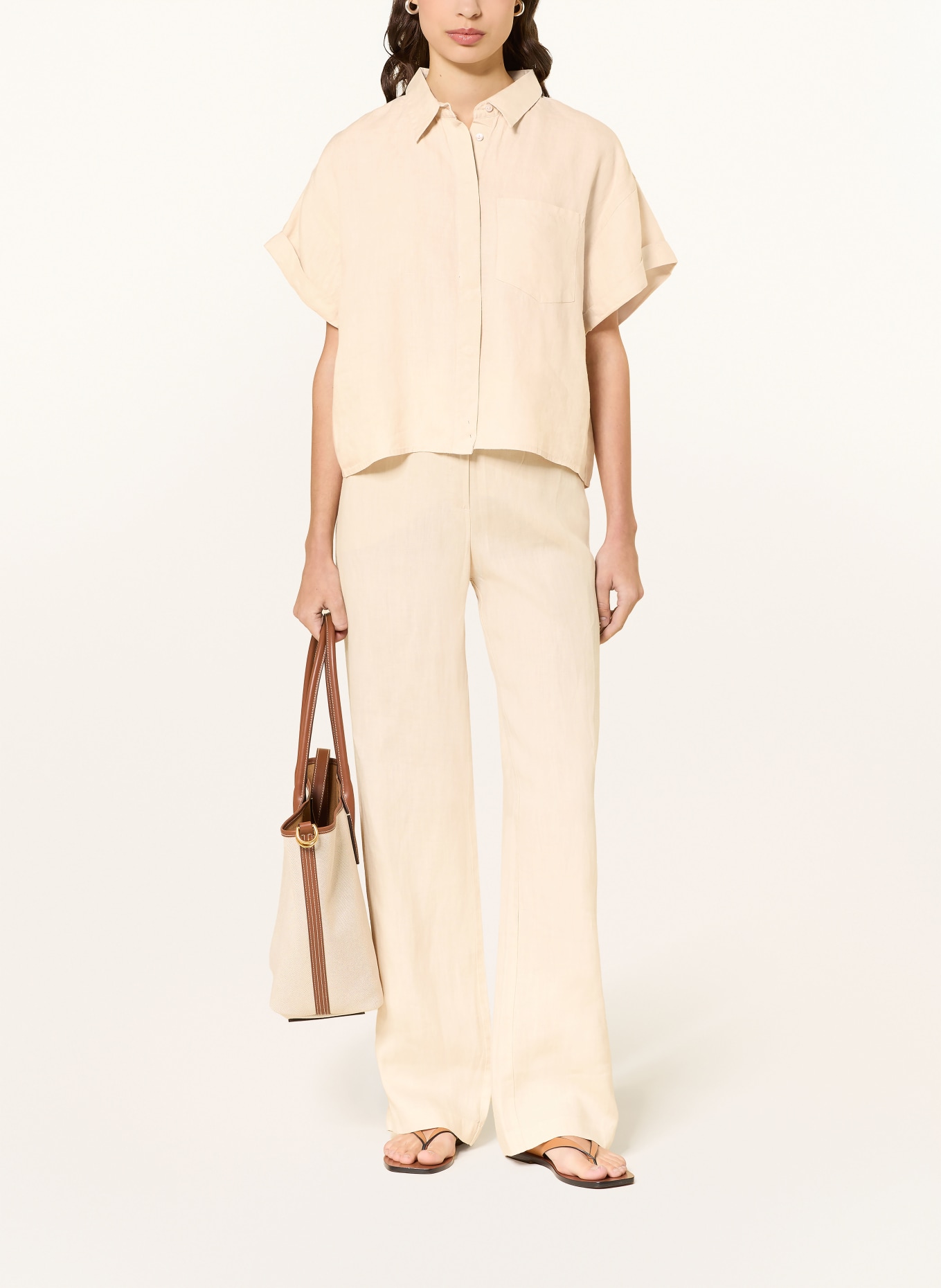 lilienfels Hemdbluse AURELIO aus Leinen: BEIGE