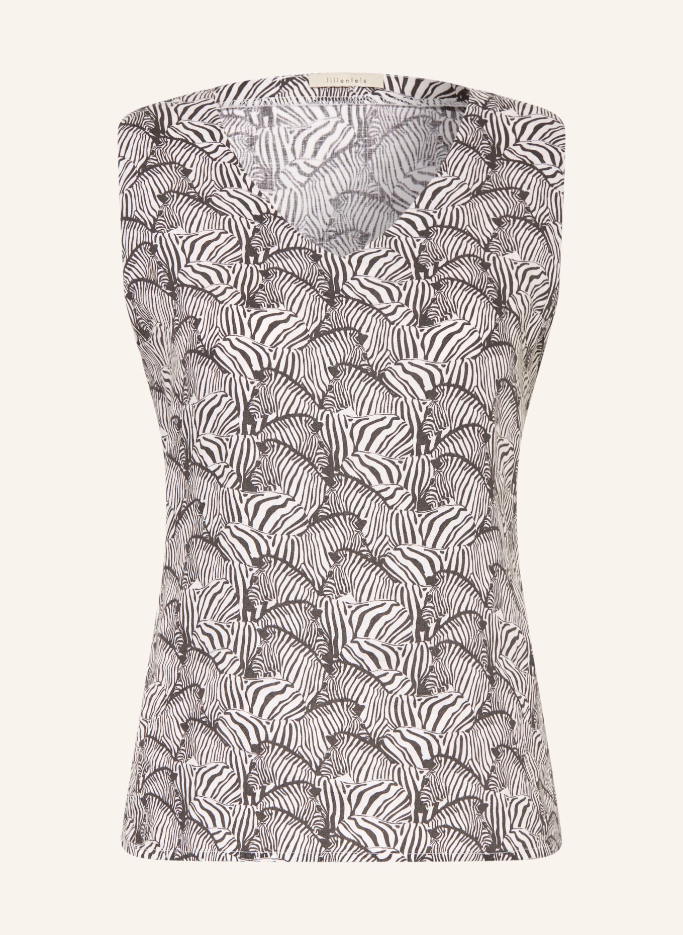 lilienfels Lněná halenka: ČERNÁ / BÍLÁ