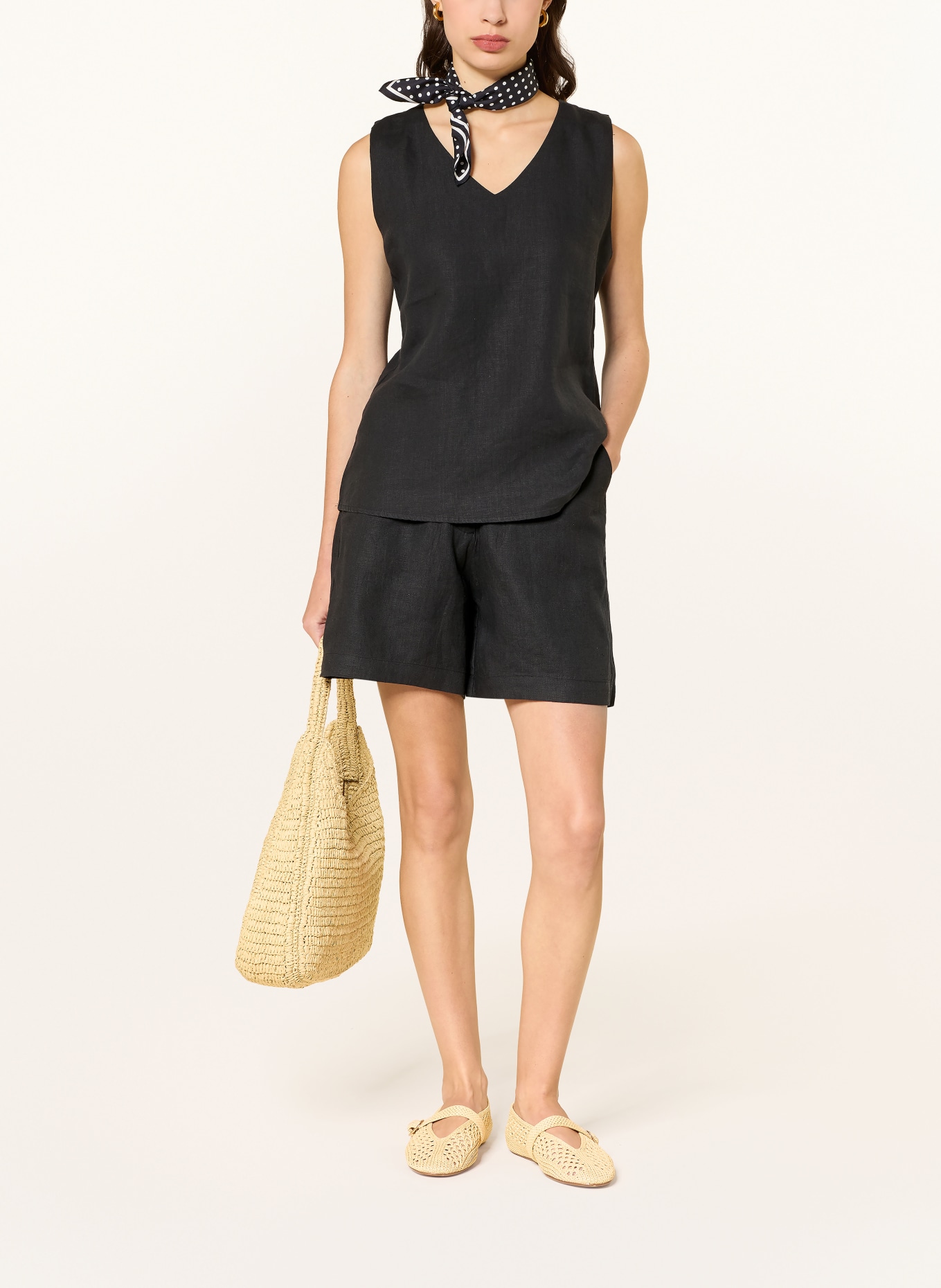 lilienfels JONAS linen shorts: BLACK