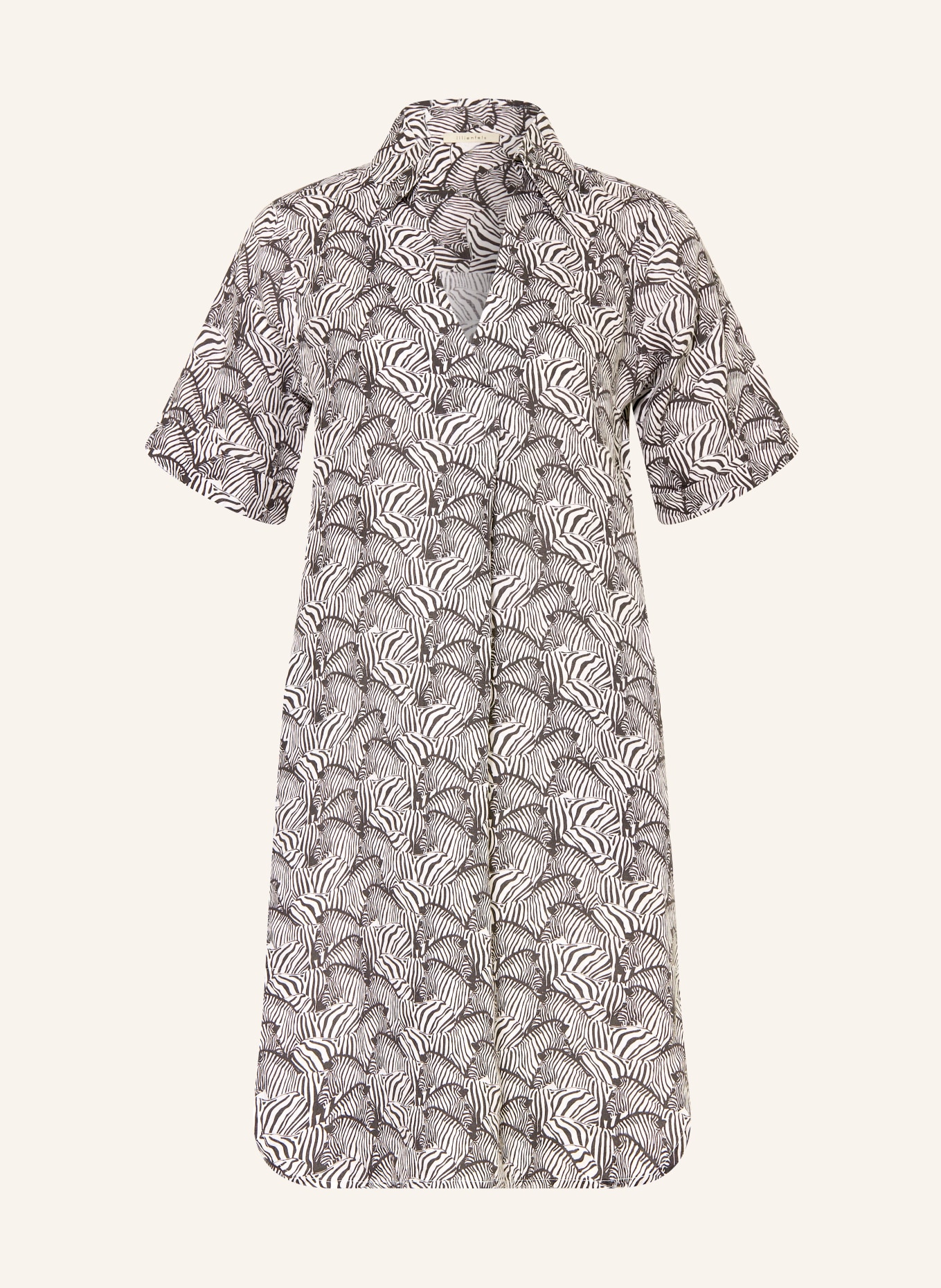 lilienfels THOMAS linen dress: BLACK / WHITE