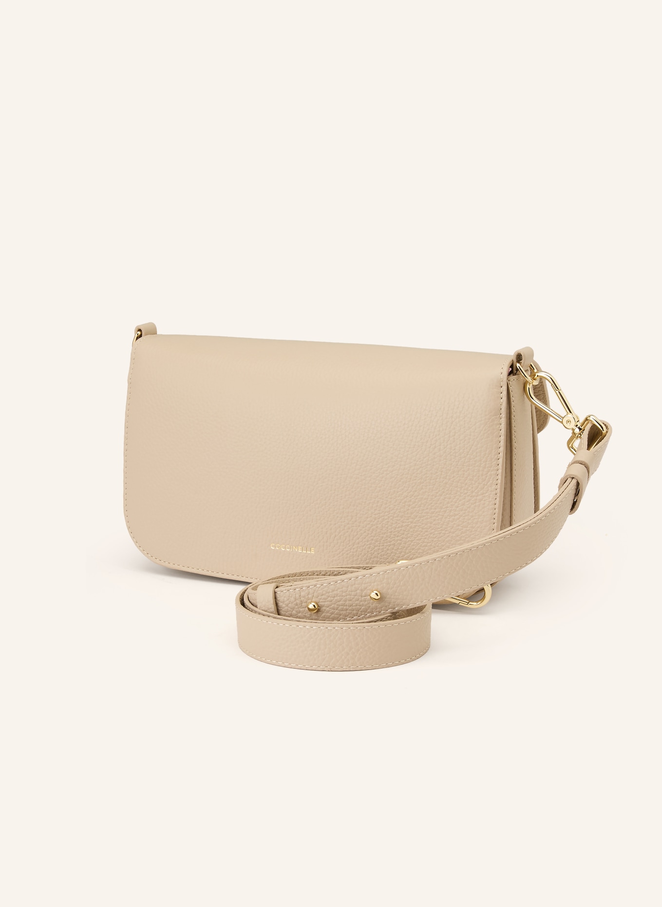 COCCINELLE sac à bandoulière: MARRON CLAIR / OR