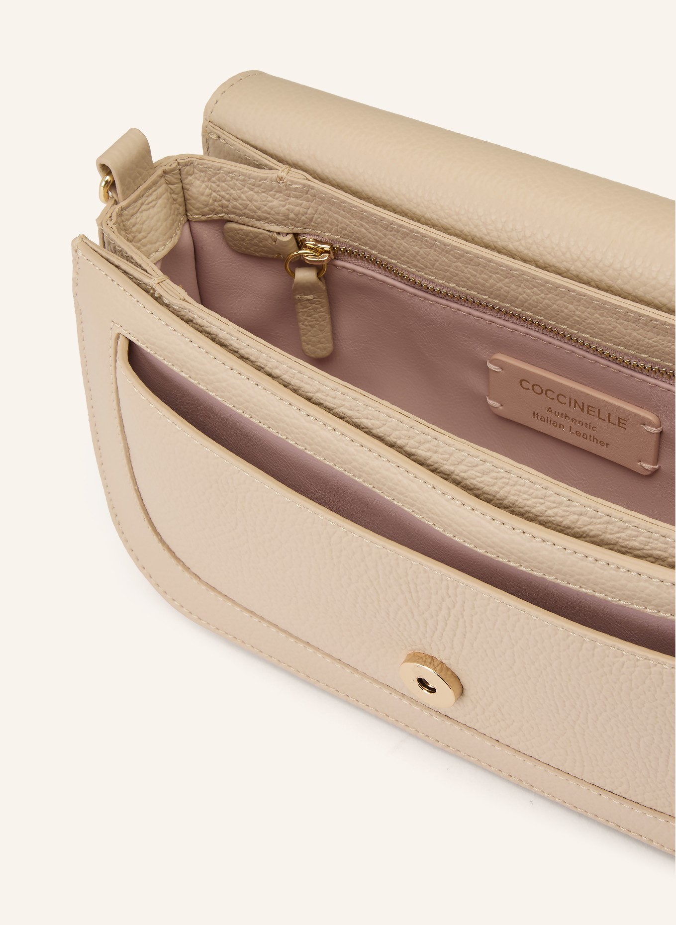 COCCINELLE sac à bandoulière: MARRON CLAIR / OR