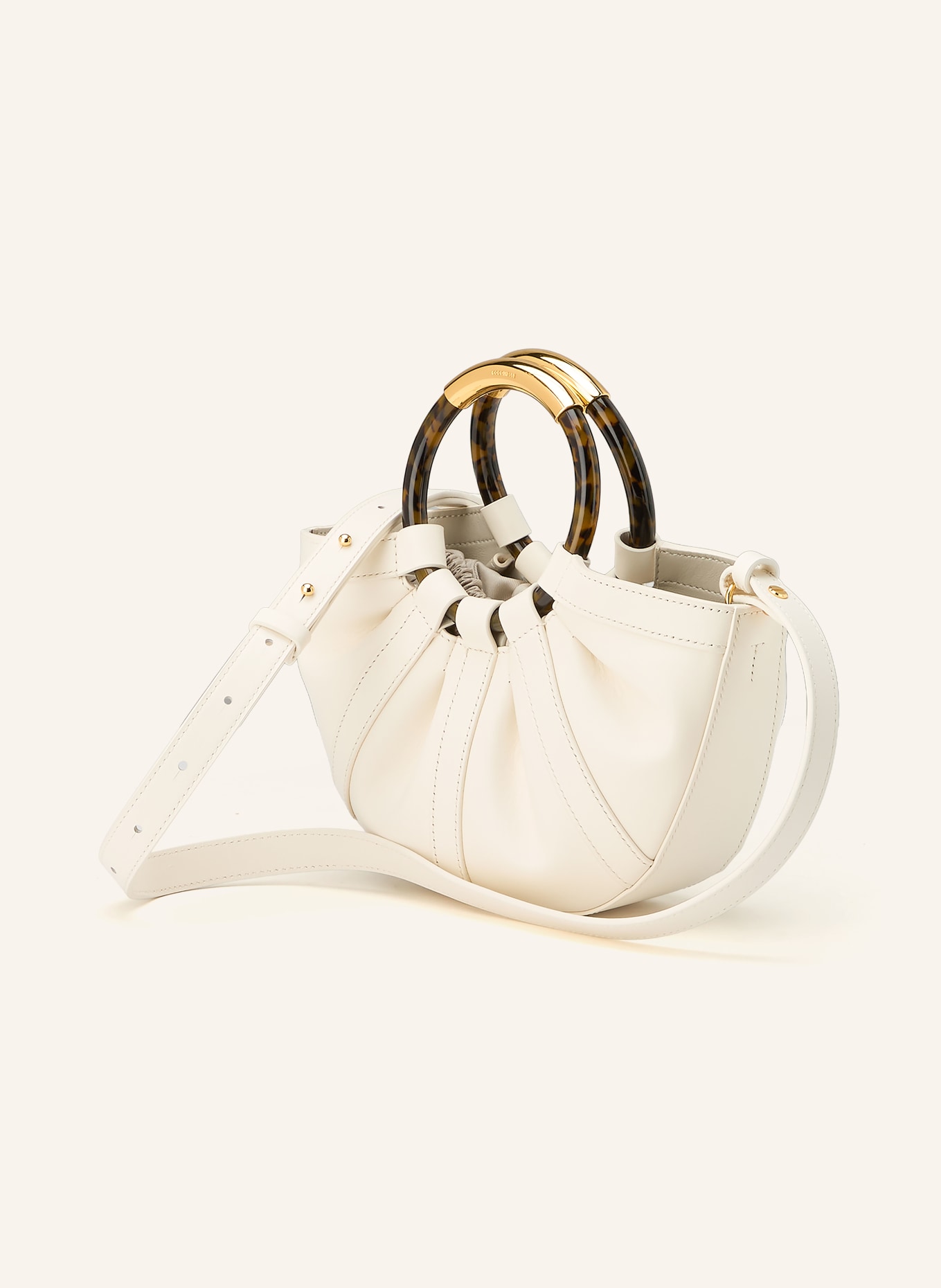COCCINELLE Handtasche mit Pouch: ECRU / GOLD