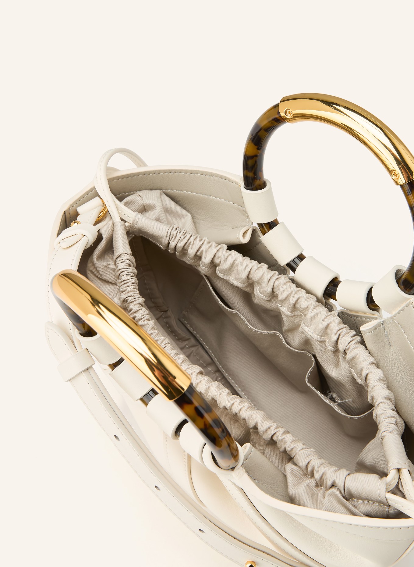 COCCINELLE Handtasche mit Pouch: ECRU / GOLD