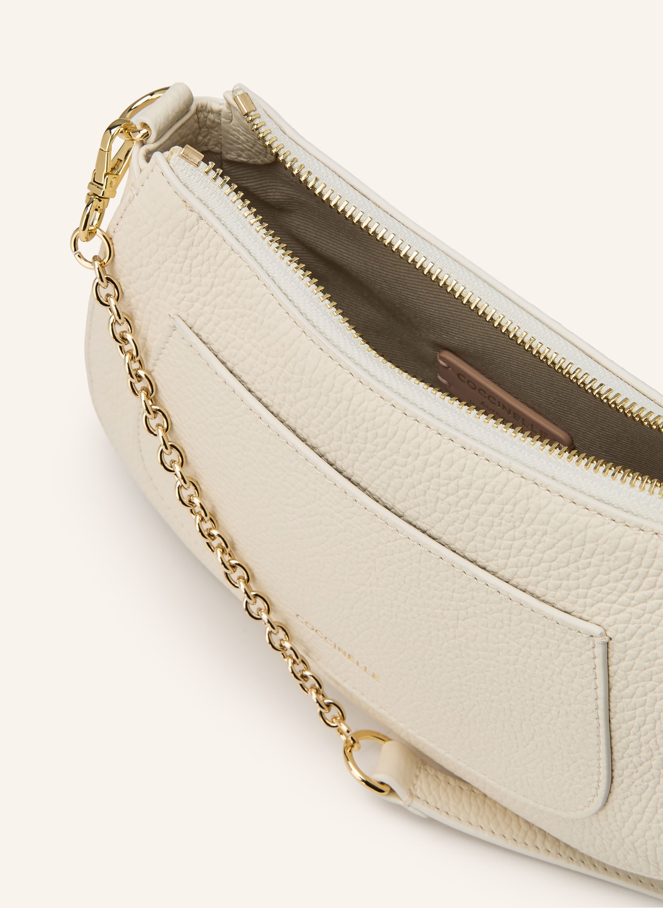 COCCINELLE Umhängetasche C-EASY: ECRU / GOLD